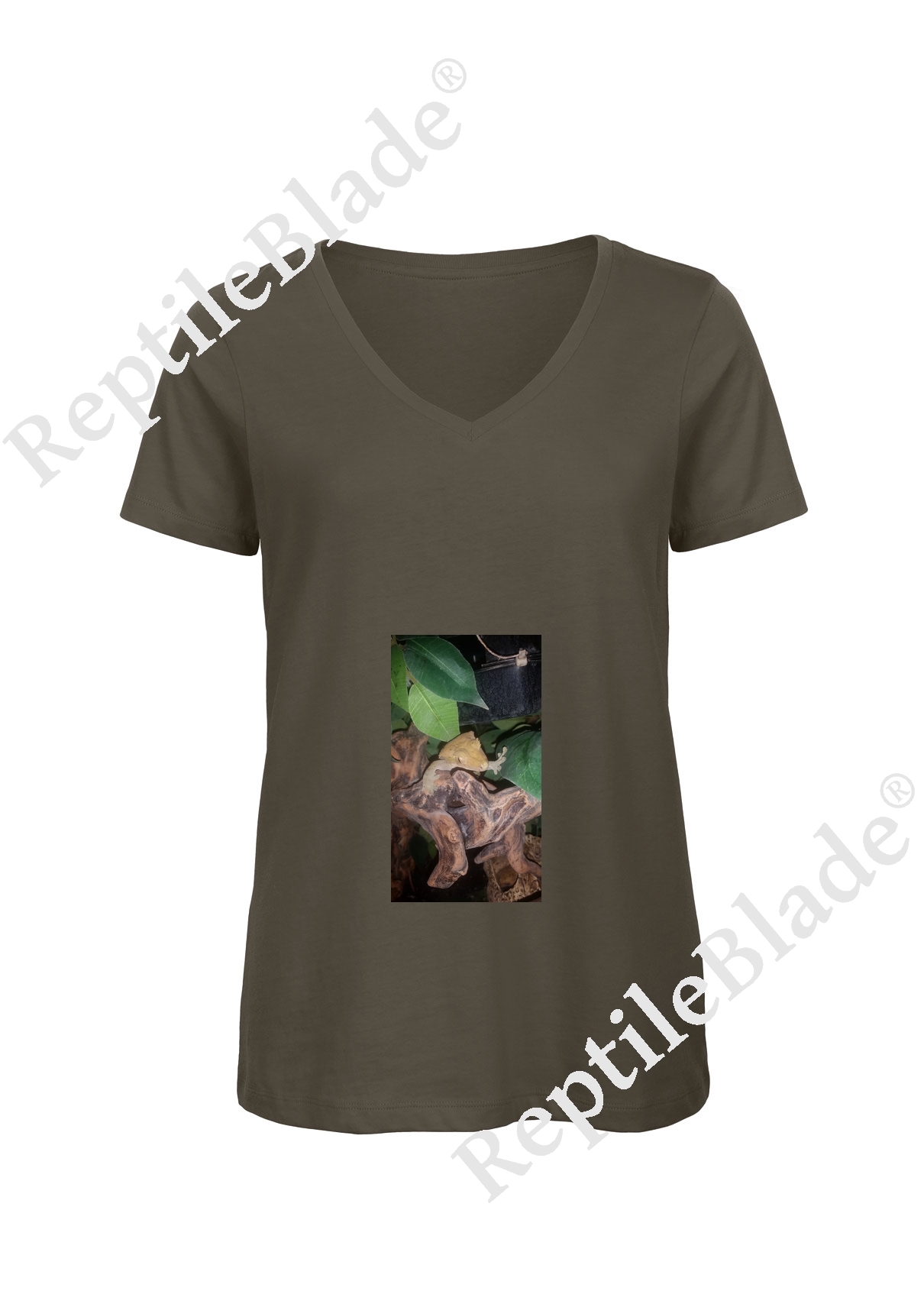 Miniature T-shirt femme col v "Lilo tortues"