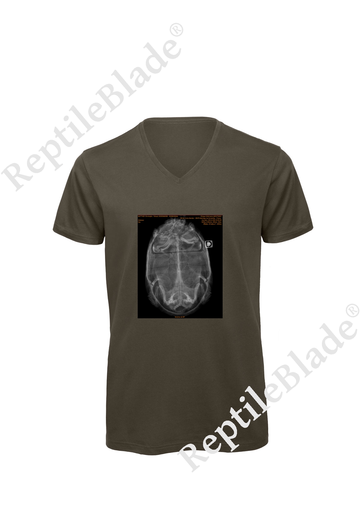 T-shirt homme col v "Lilo tortues"