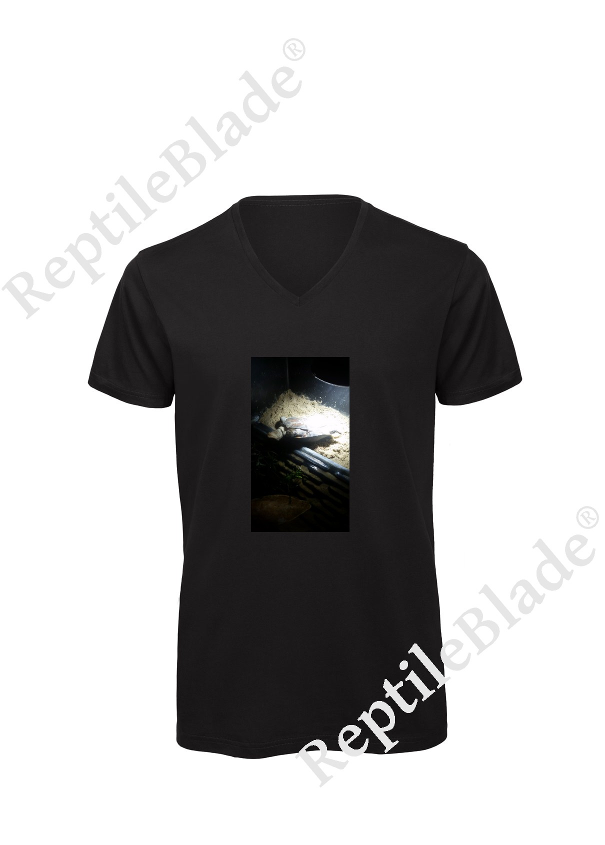 Miniature T-shirt homme col v "Lilo tortues"