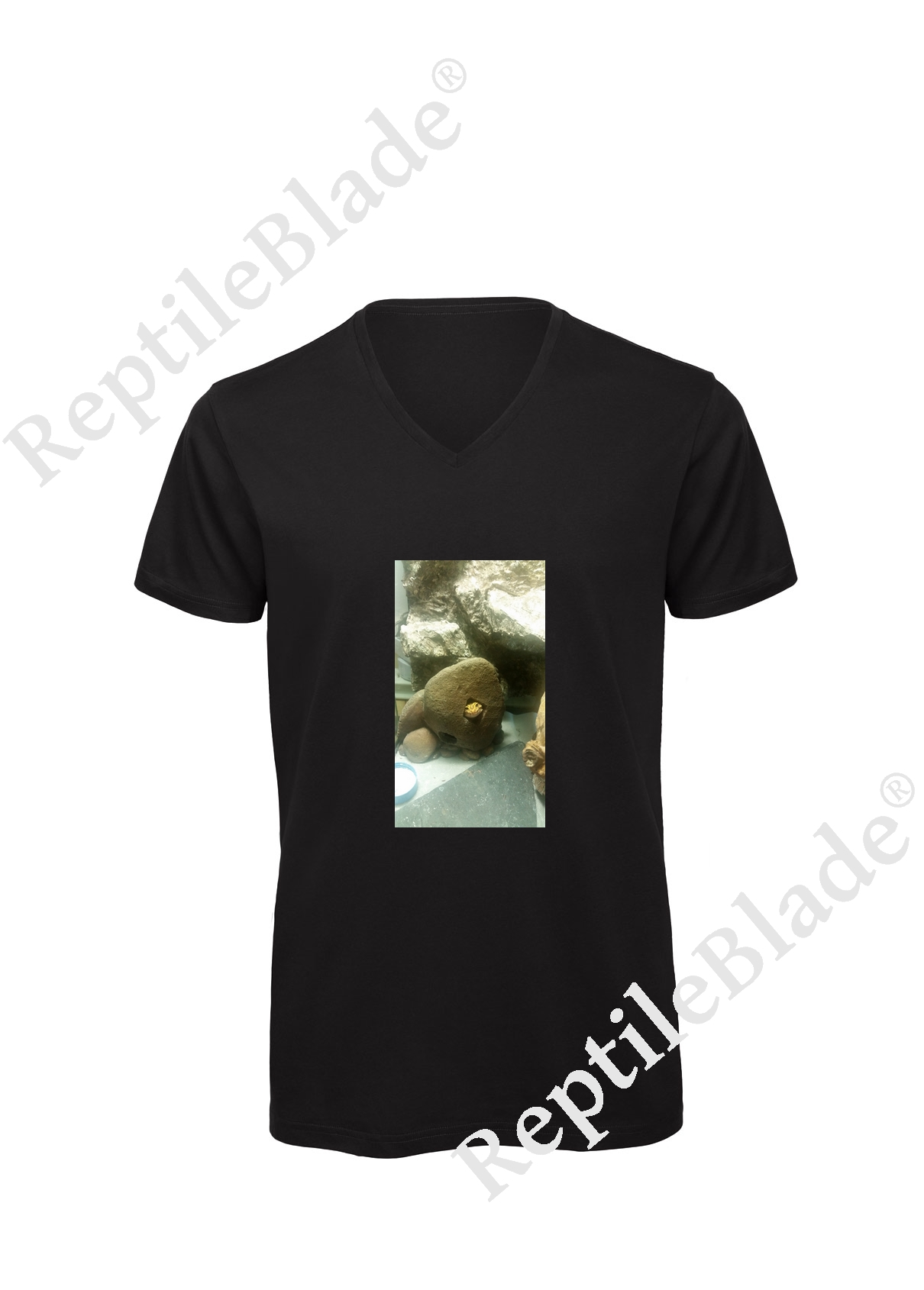 Miniature T-shirt homme col v "Lilo tortues"