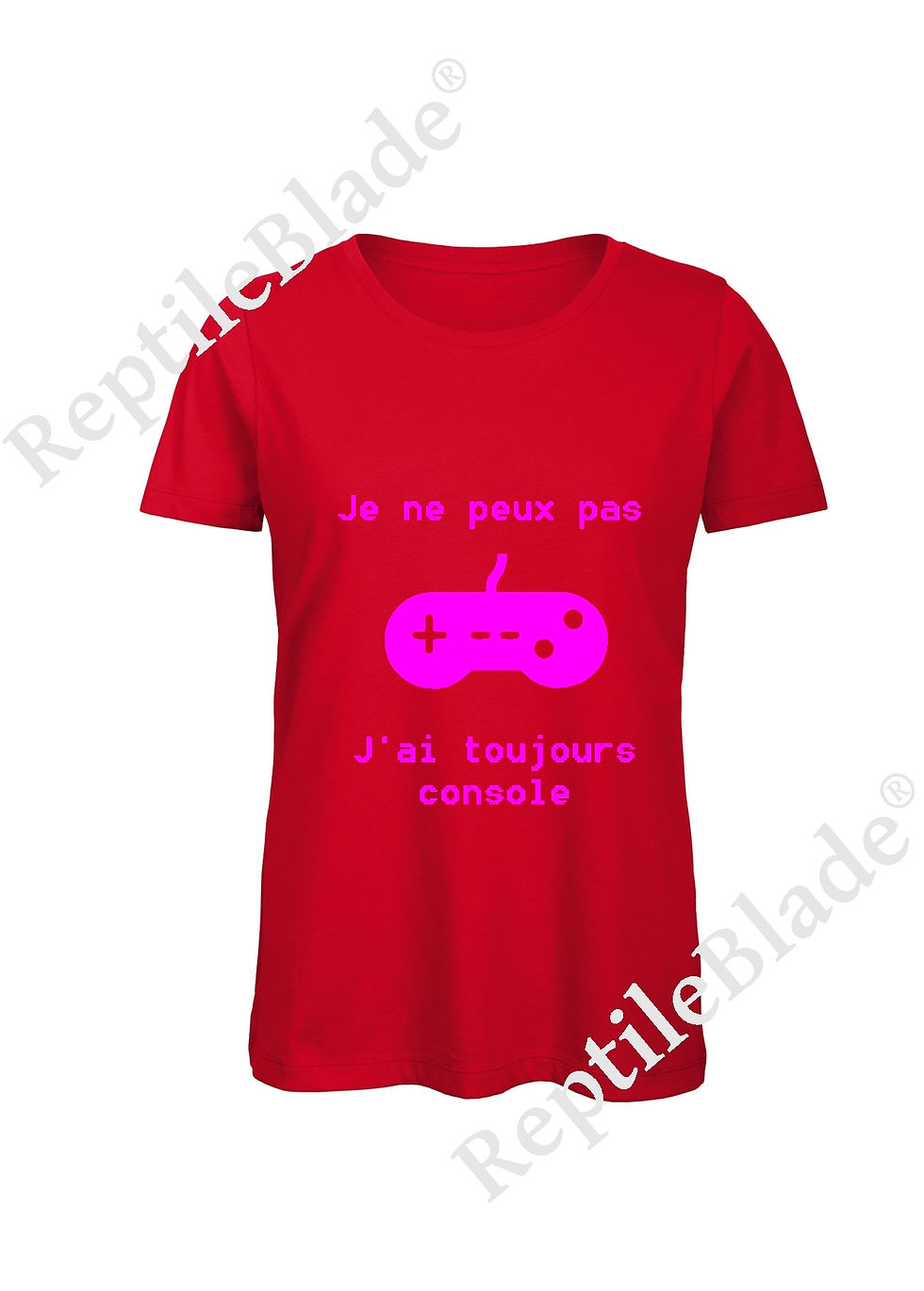 Miniature : T-shirt femme "Je peux pas j'ai toujours console"