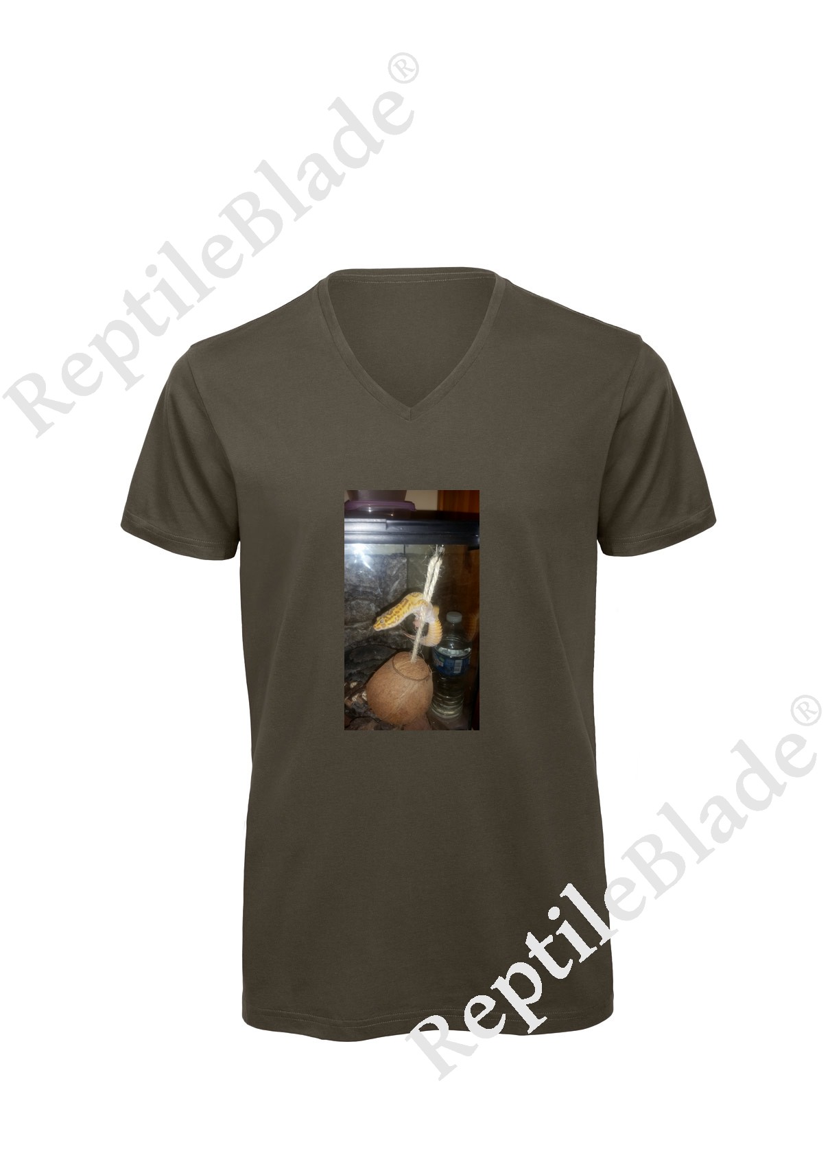 Miniature T-shirt homme col v "Lilo tortues"