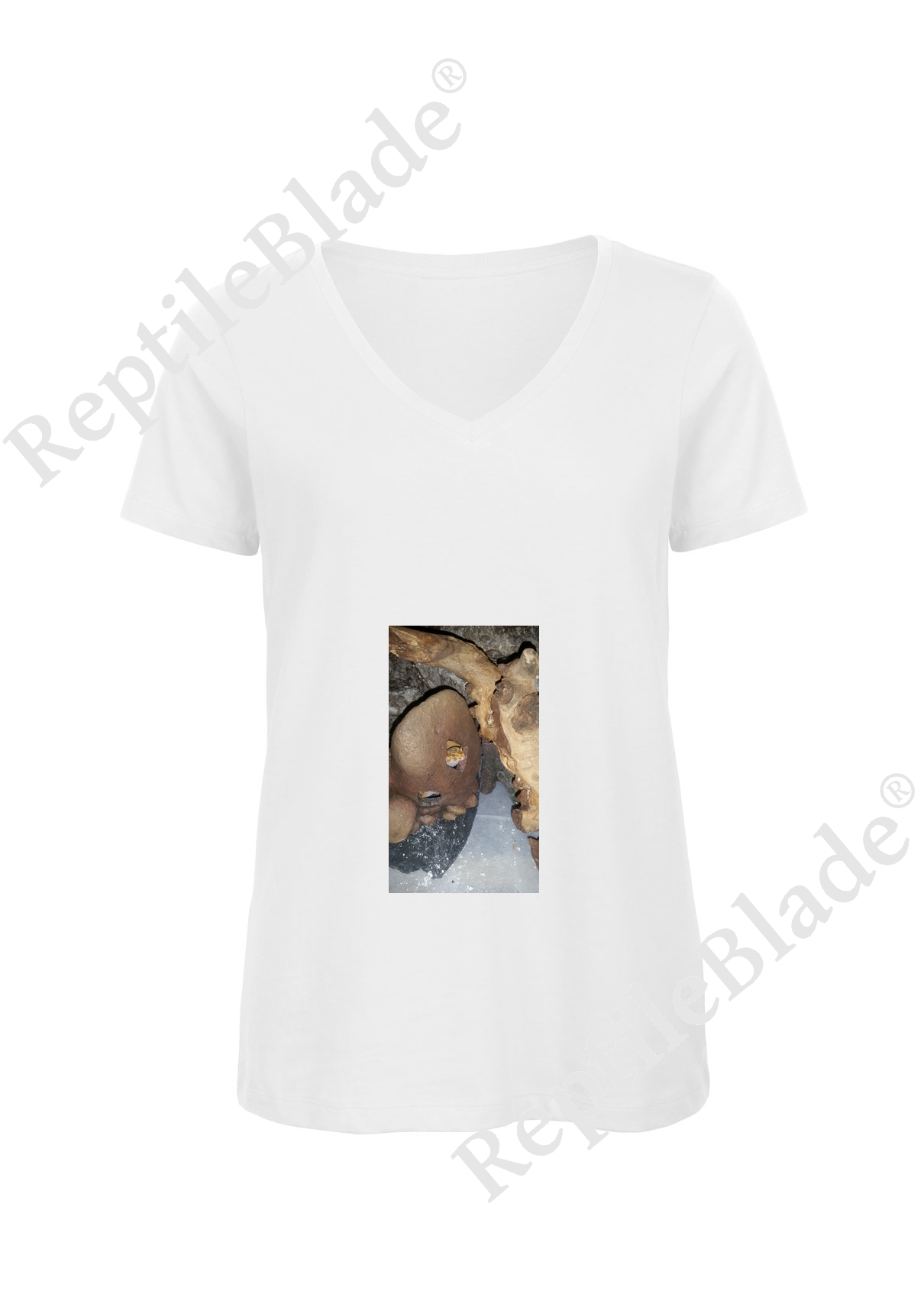Miniature T-shirt femme col v "Lilo tortues"