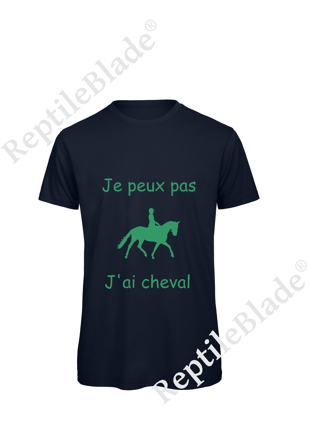 Miniature T-shirt homme "Je peux pas j'ai cheval"