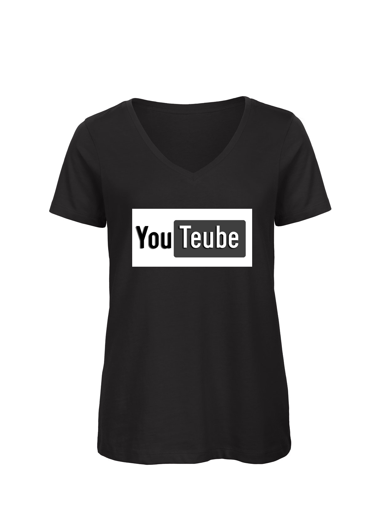 Miniature T-shirt femme col v "youteube"