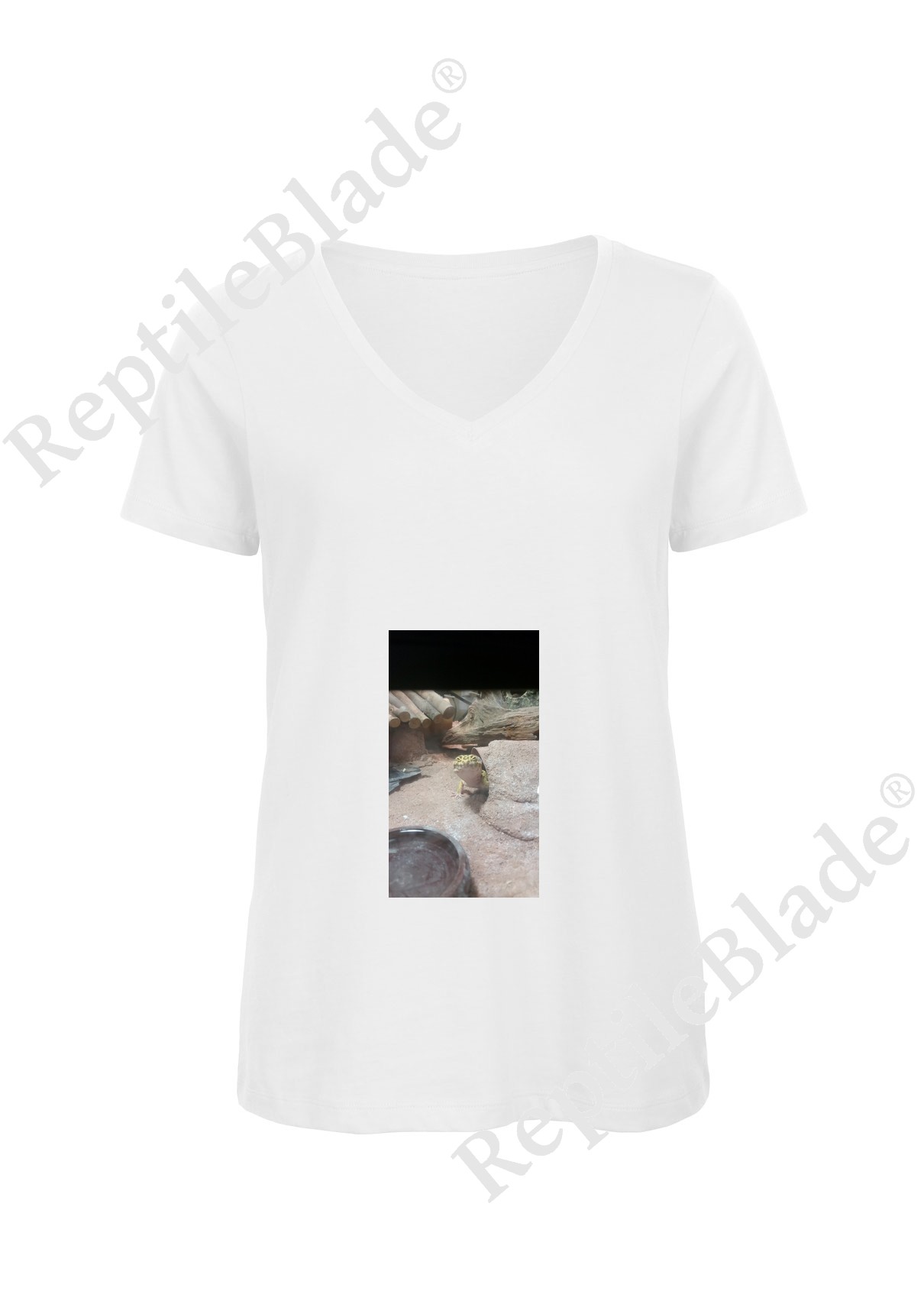 Miniature T-shirt femme col v "Lilo tortues"