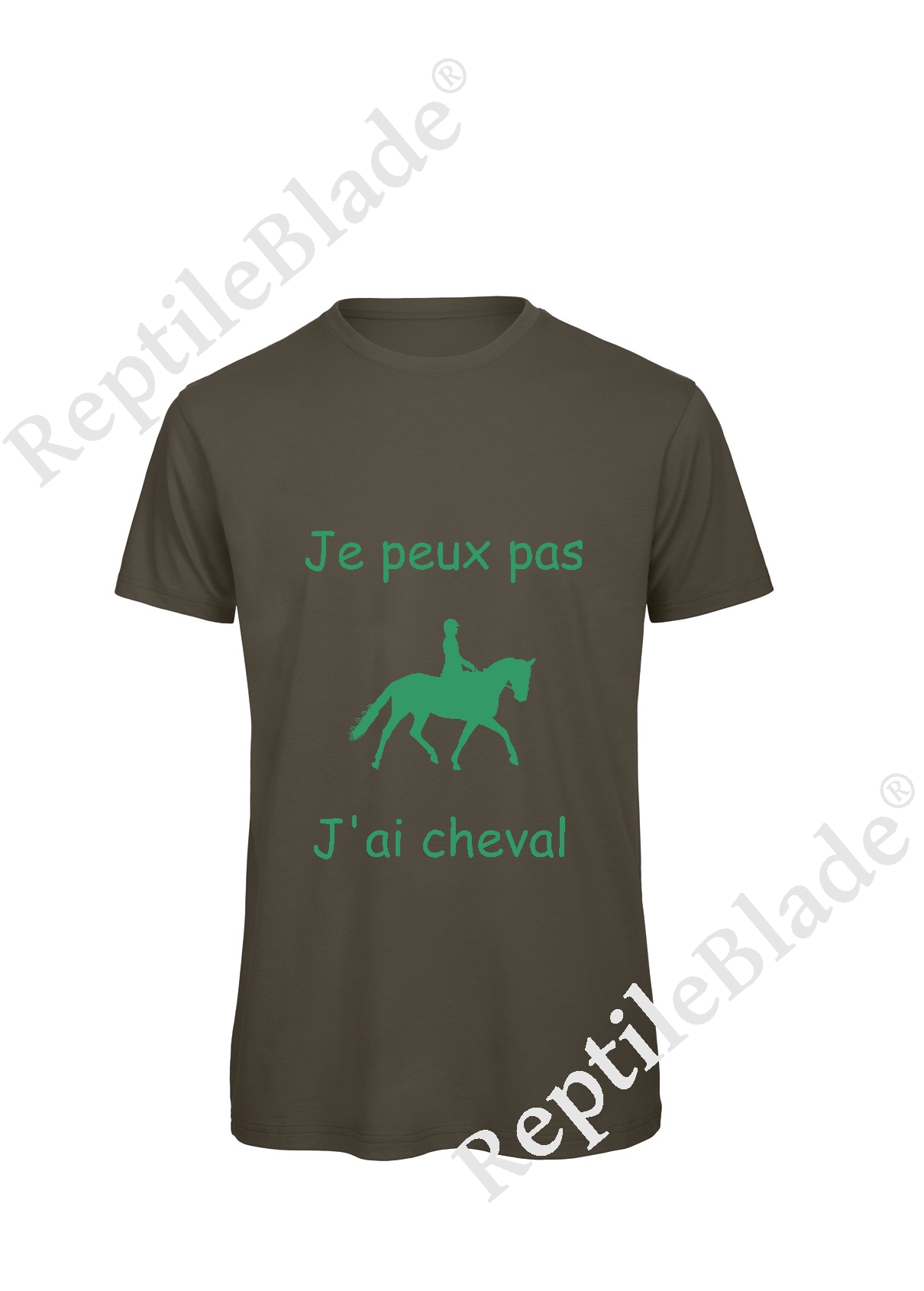 Miniature T-shirt homme "Je peux pas j'ai cheval"