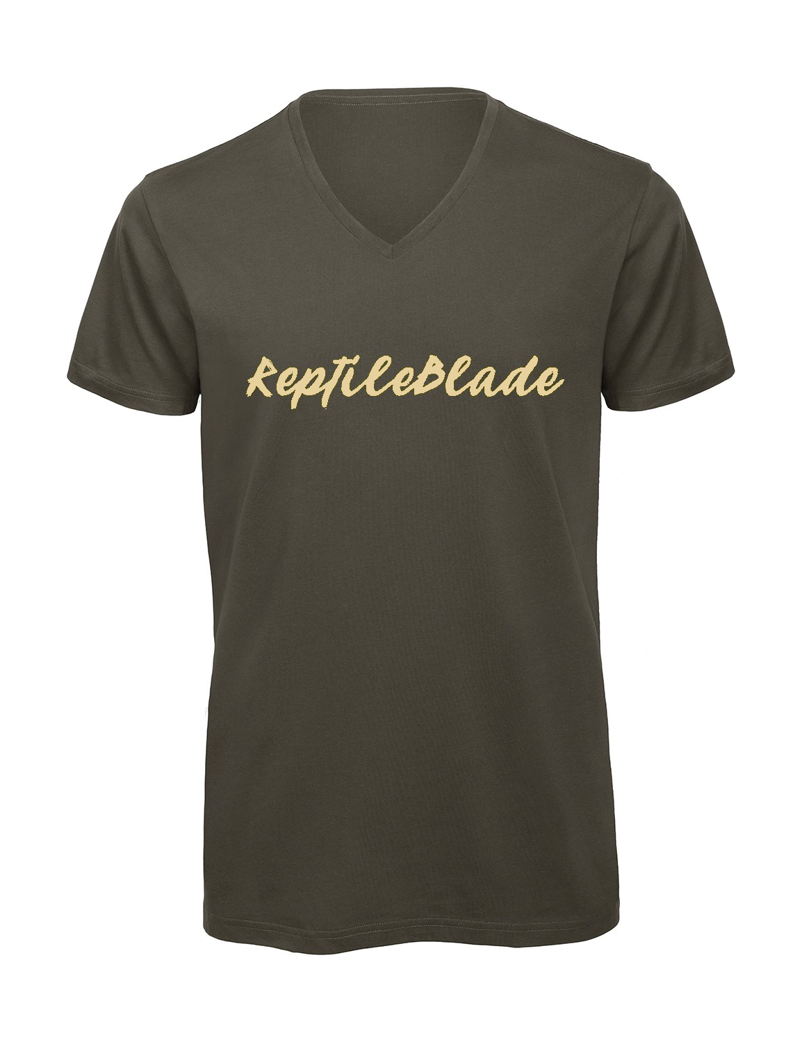 Miniature T-shirt homme col v "Reptileblade"