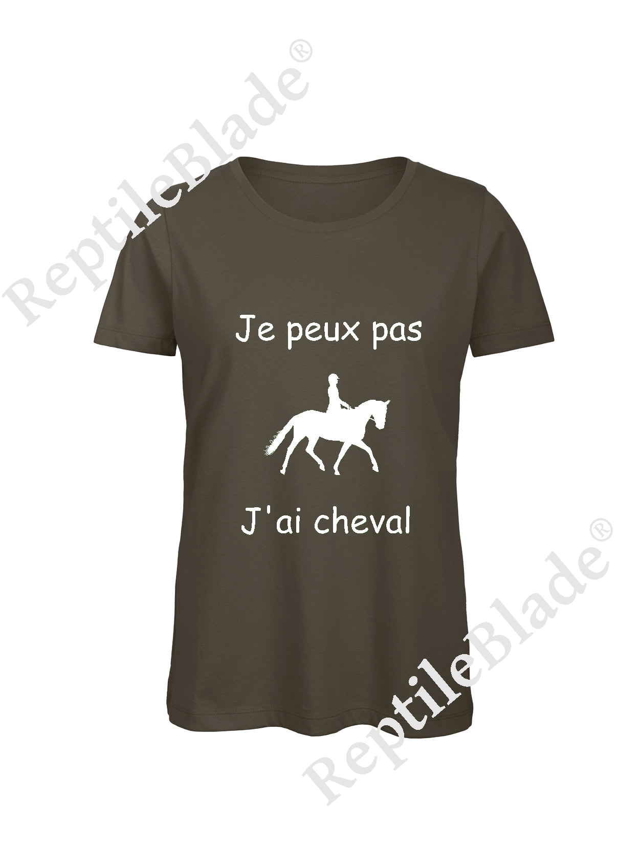 Miniature T-shirt femme "Je peux pas j'ai cheval"