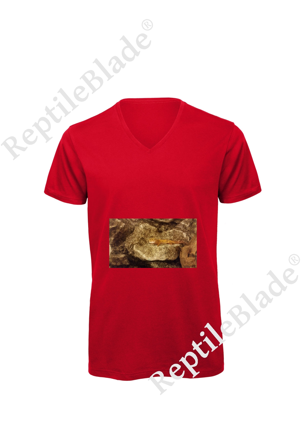 Miniature T-shirt homme col v "Lilo tortues"