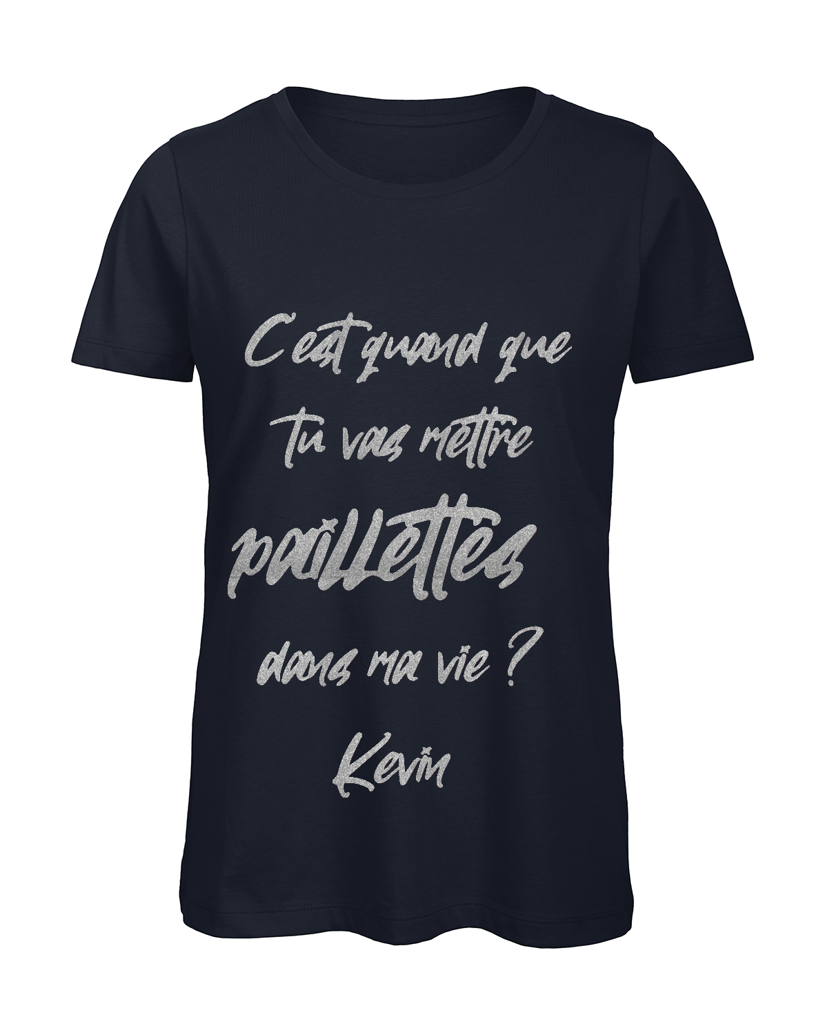Miniature T-shirt femme "C'est quand que tu vas mettre des paillettes dans ma vie"