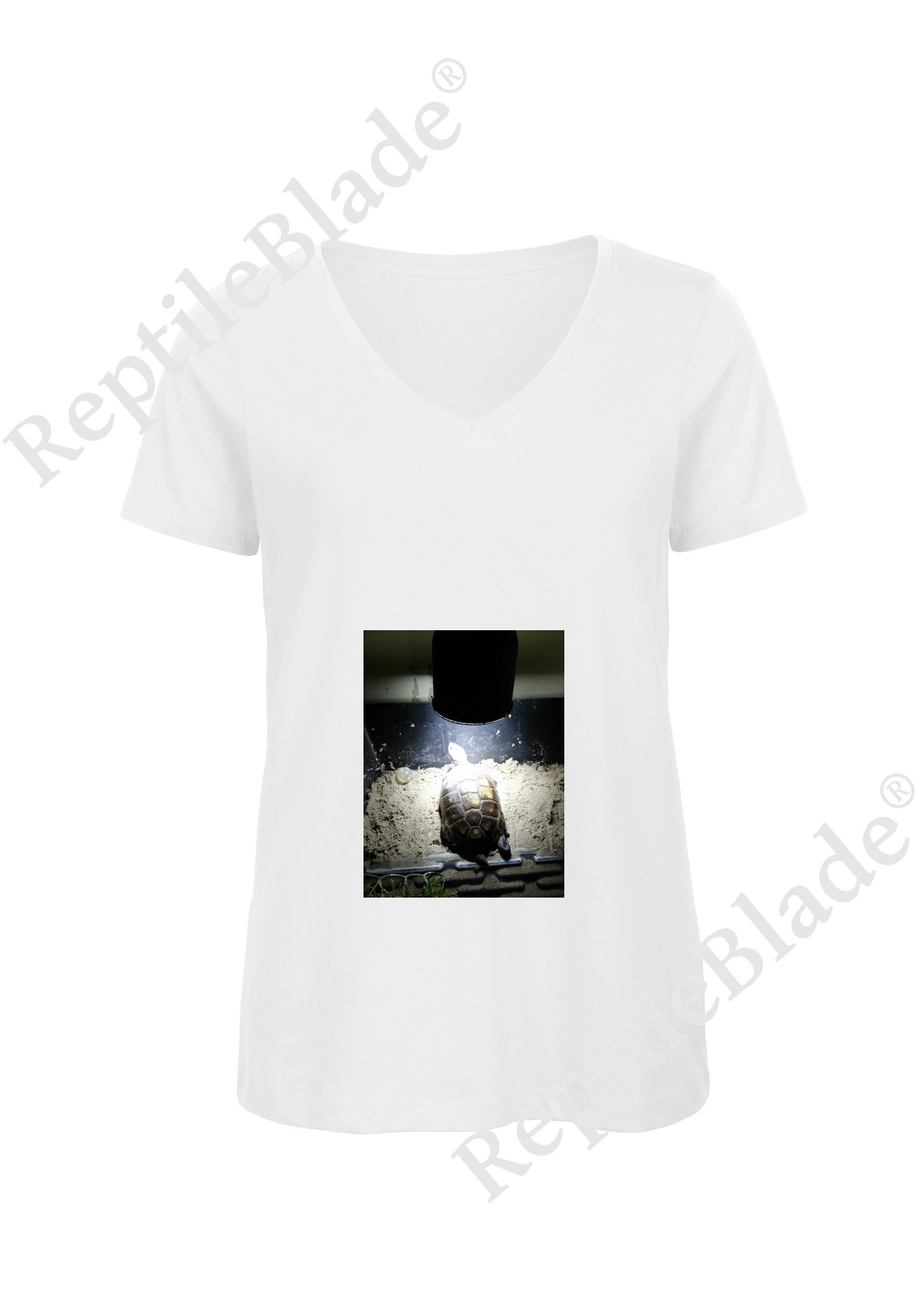 Miniature T-shirt femme col v "Lilo tortues"