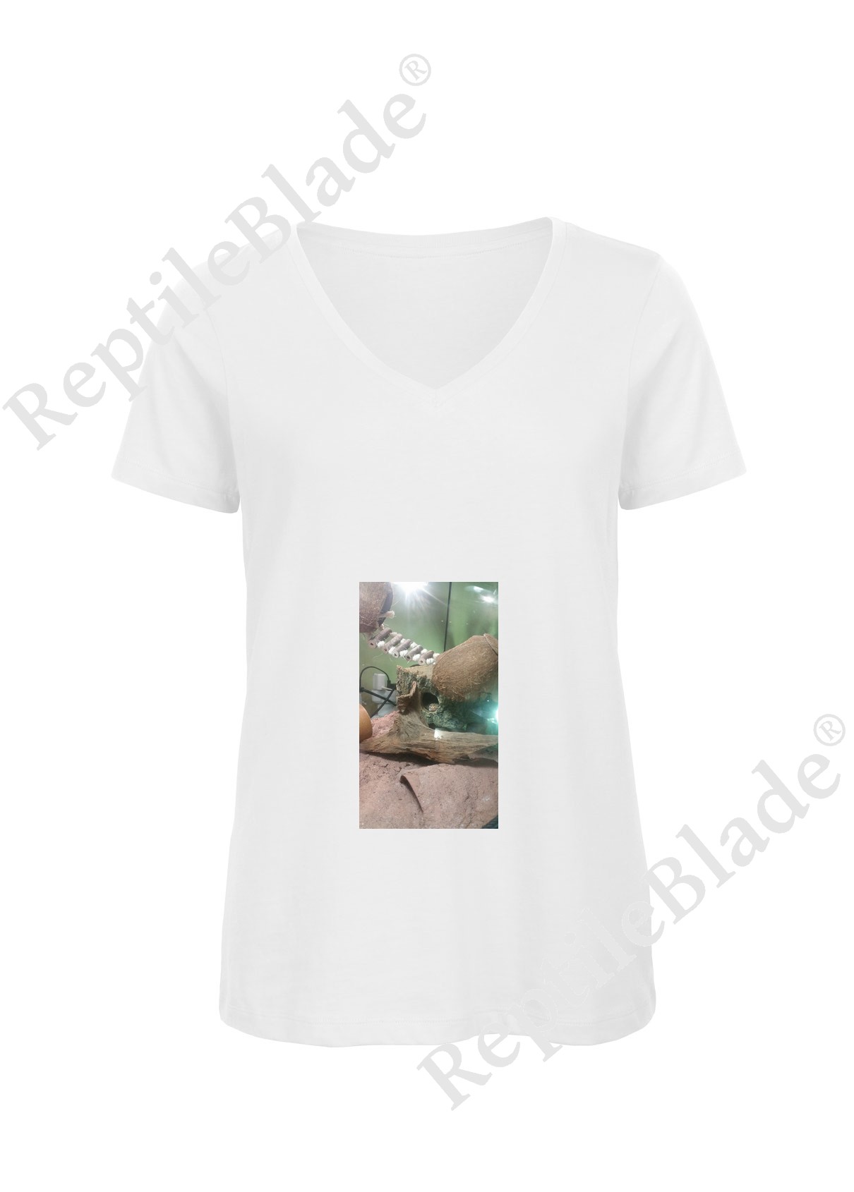 Miniature T-shirt femme col v "Lilo tortues"