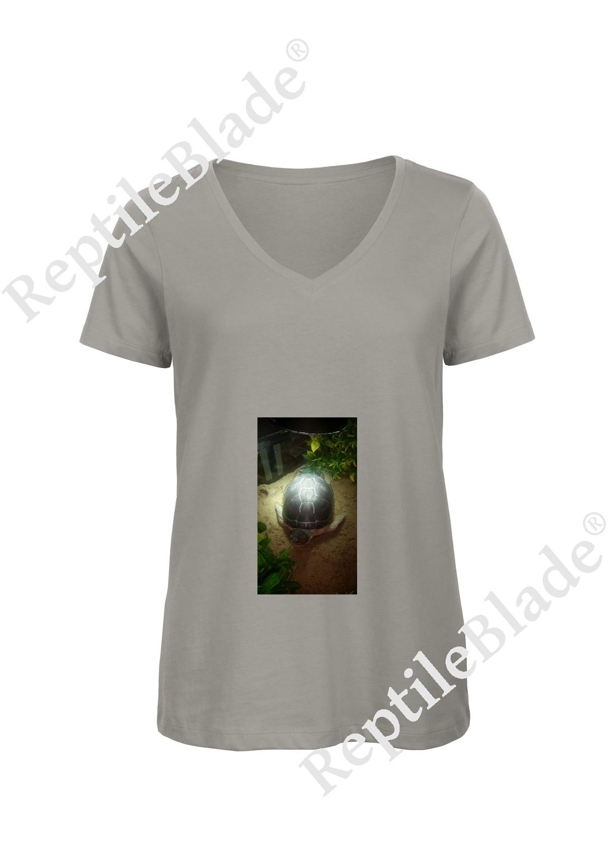 Miniature T-shirt femme col v "Lilo tortues"