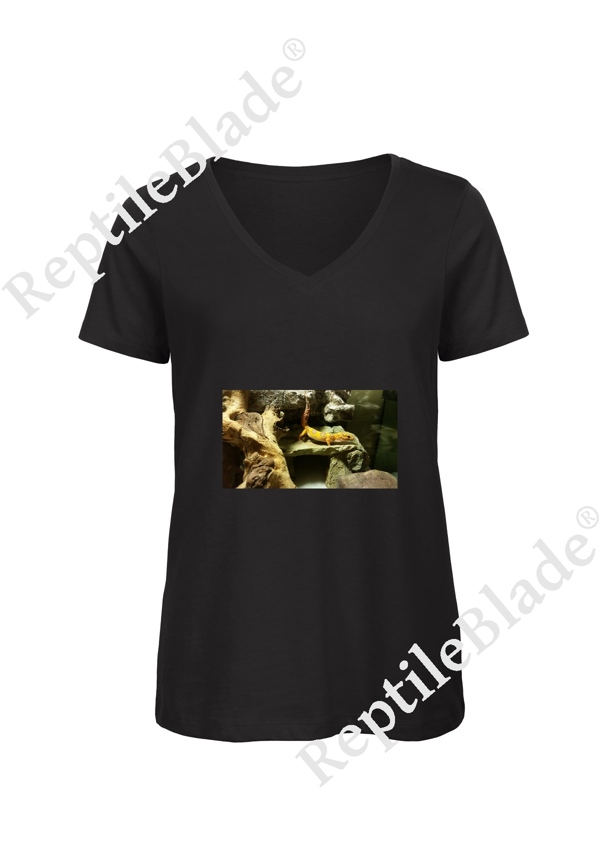 Miniature T-shirt femme col v "Lilo tortues"