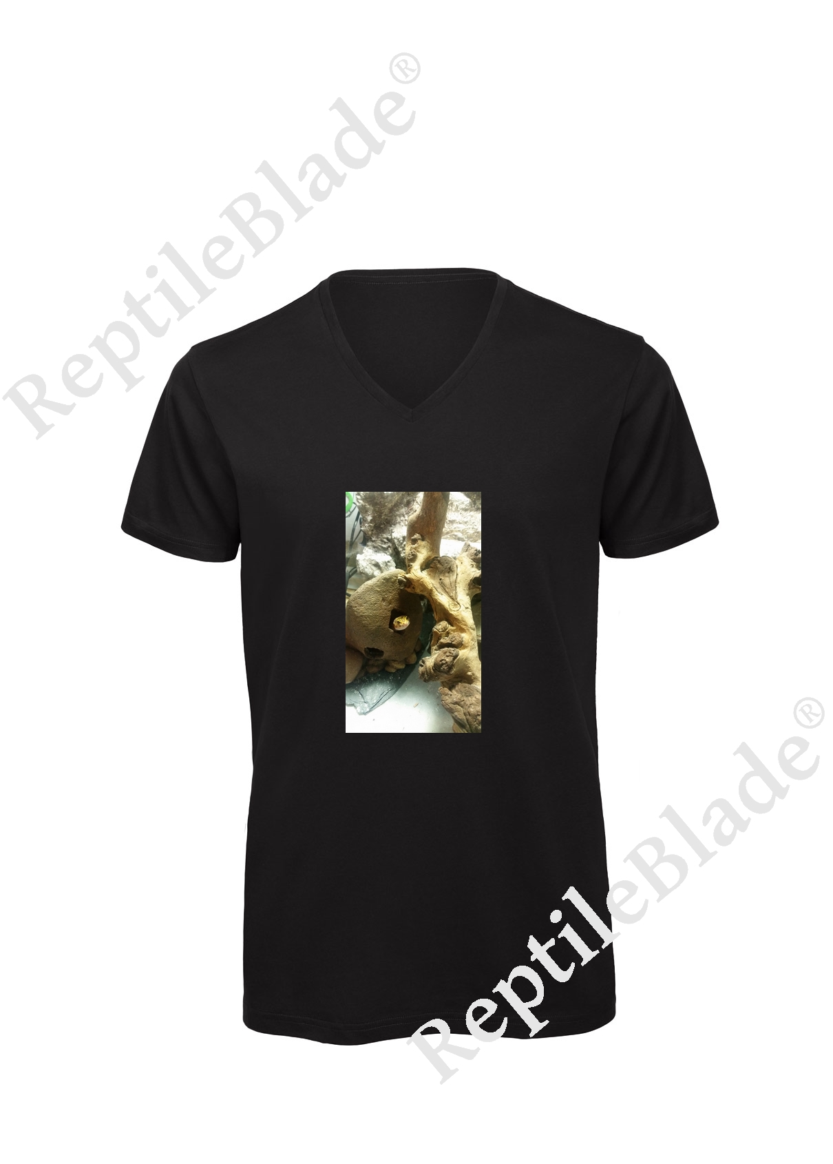 Miniature T-shirt homme col v "Lilo tortues"