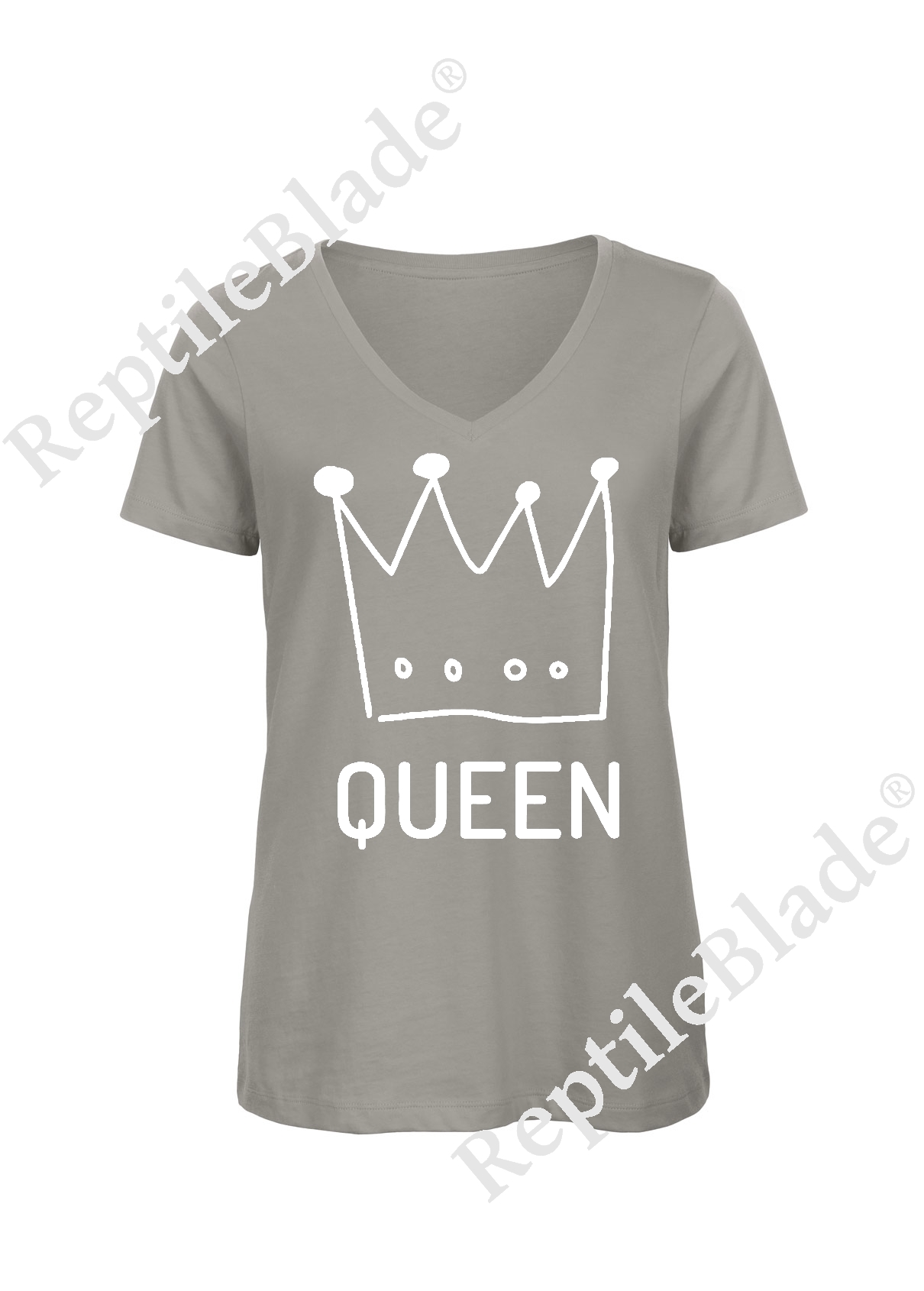 Miniature T-shirt femme col v "queen"