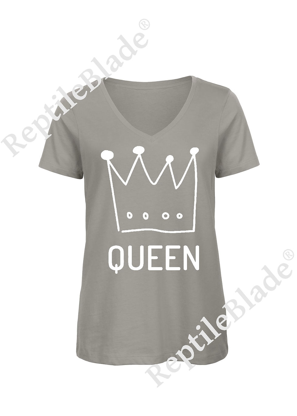 Thumbnail: T-shirt femme col v "queen"
