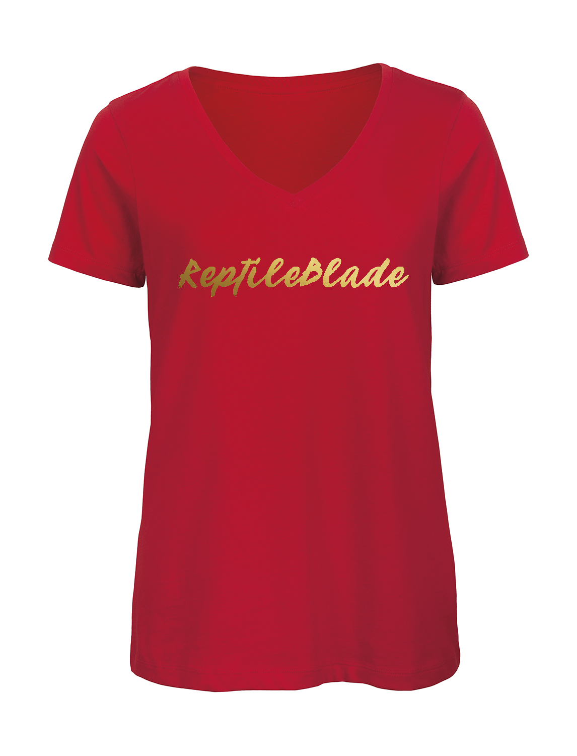 Miniature T-shirt femme col v "ReptileBlade"