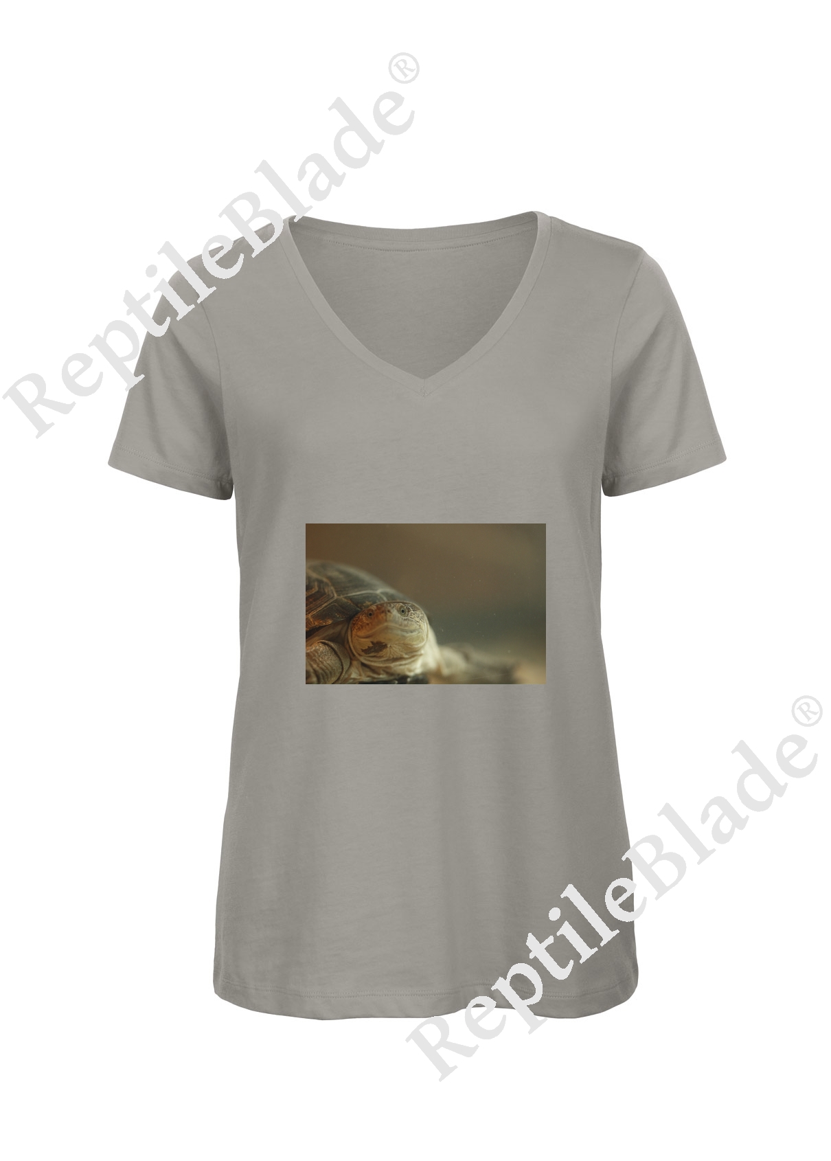Miniature T-shirt femme col v "Lilo tortues"