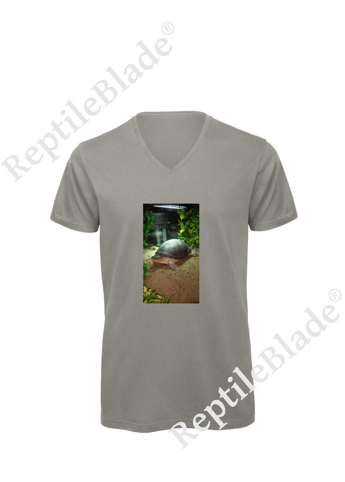 T-shirt homme col v "Lilo tortues"