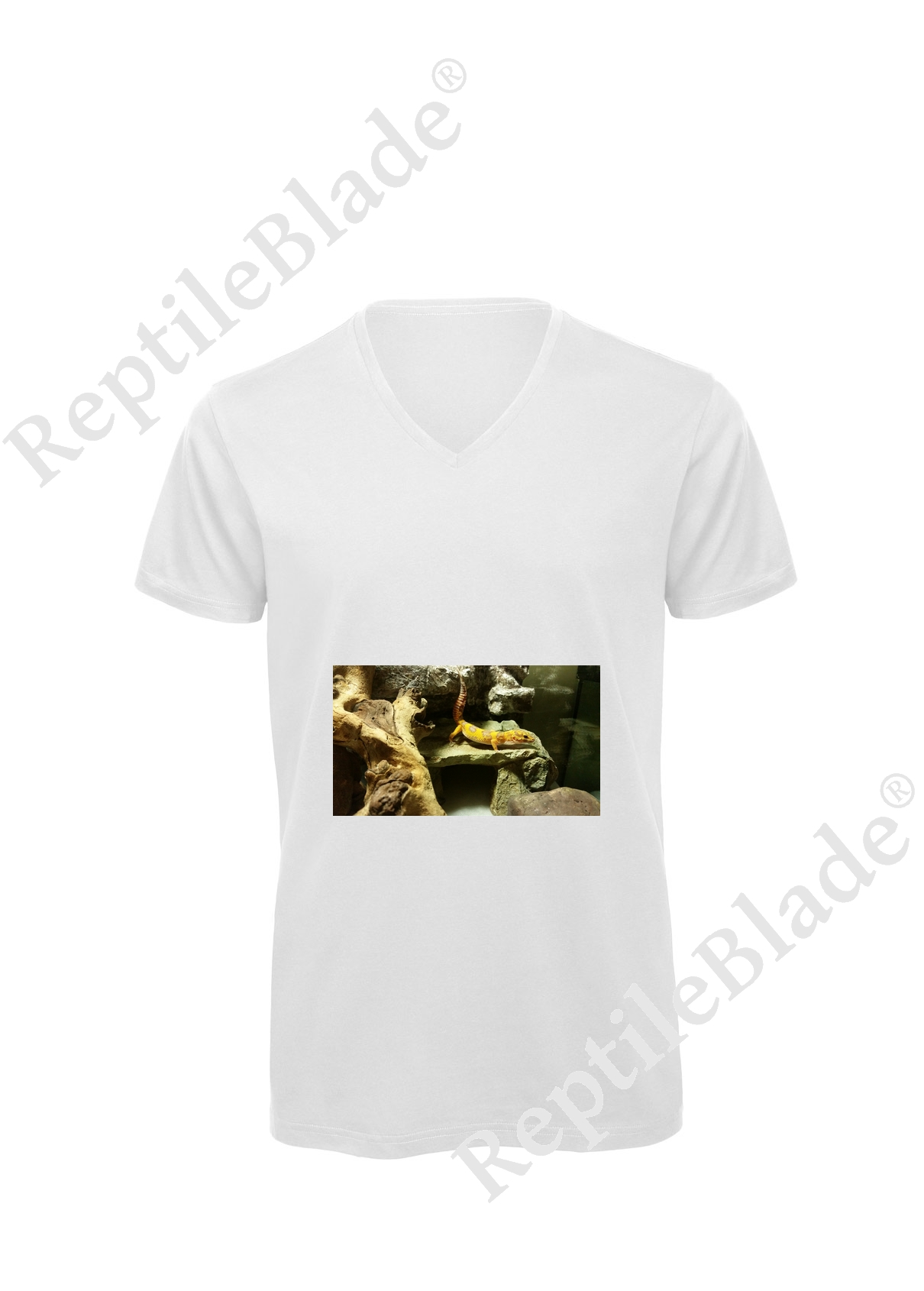 Miniature T-shirt homme col v "Lilo tortues"