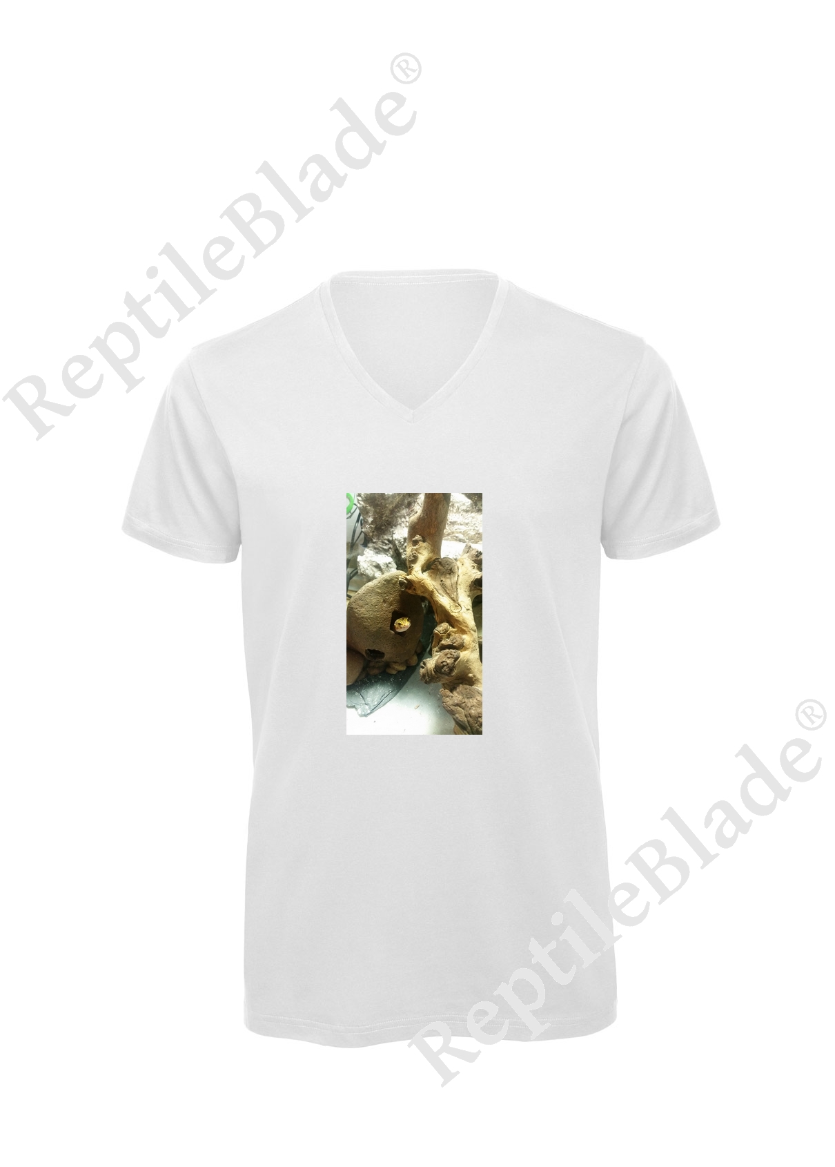 Miniature T-shirt homme col v "Lilo tortues"