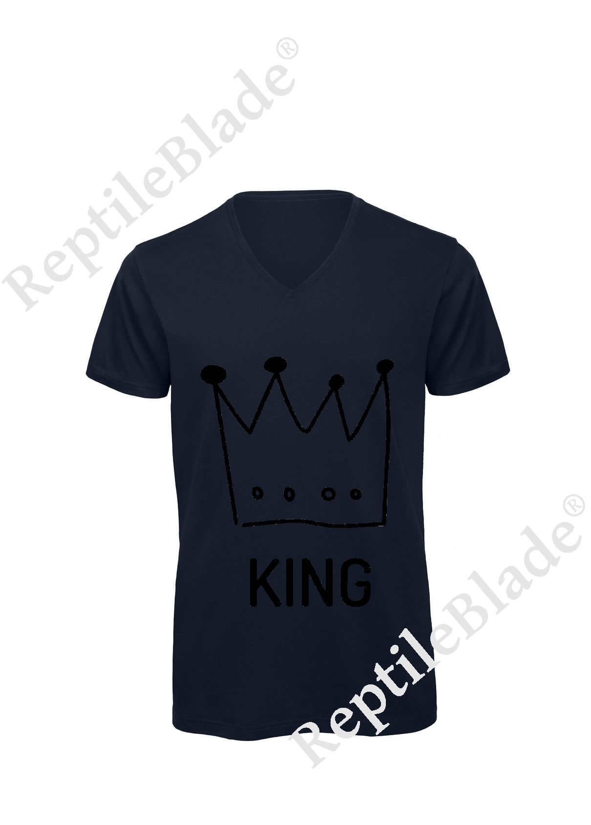 Miniature T-shirt homme col v "king"