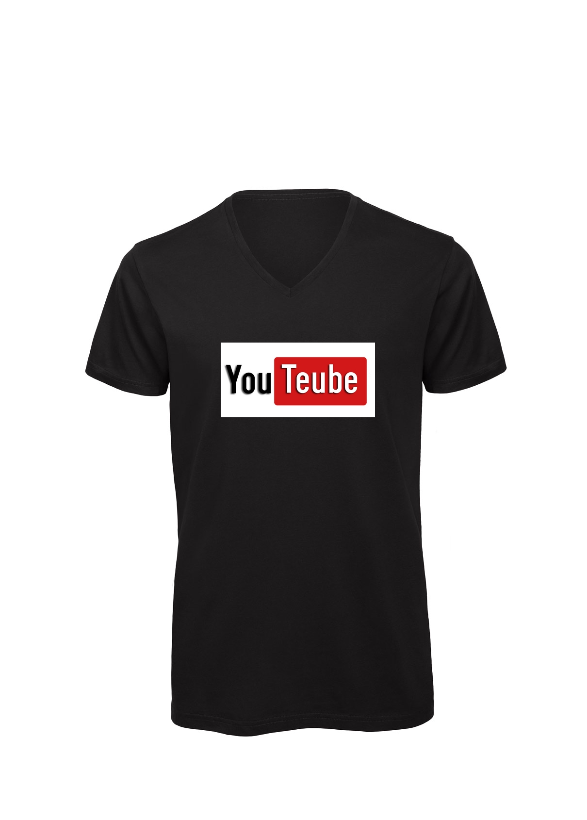 Miniature T-shirt homme col v "Youteube"