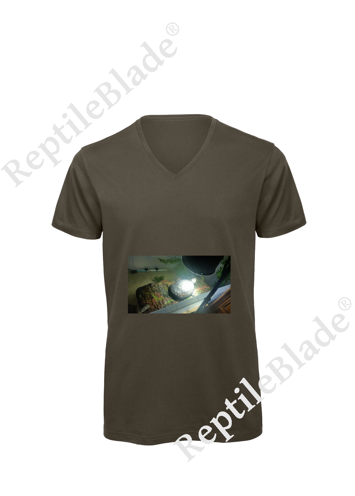 T-shirt homme col v "Lilo tortues"