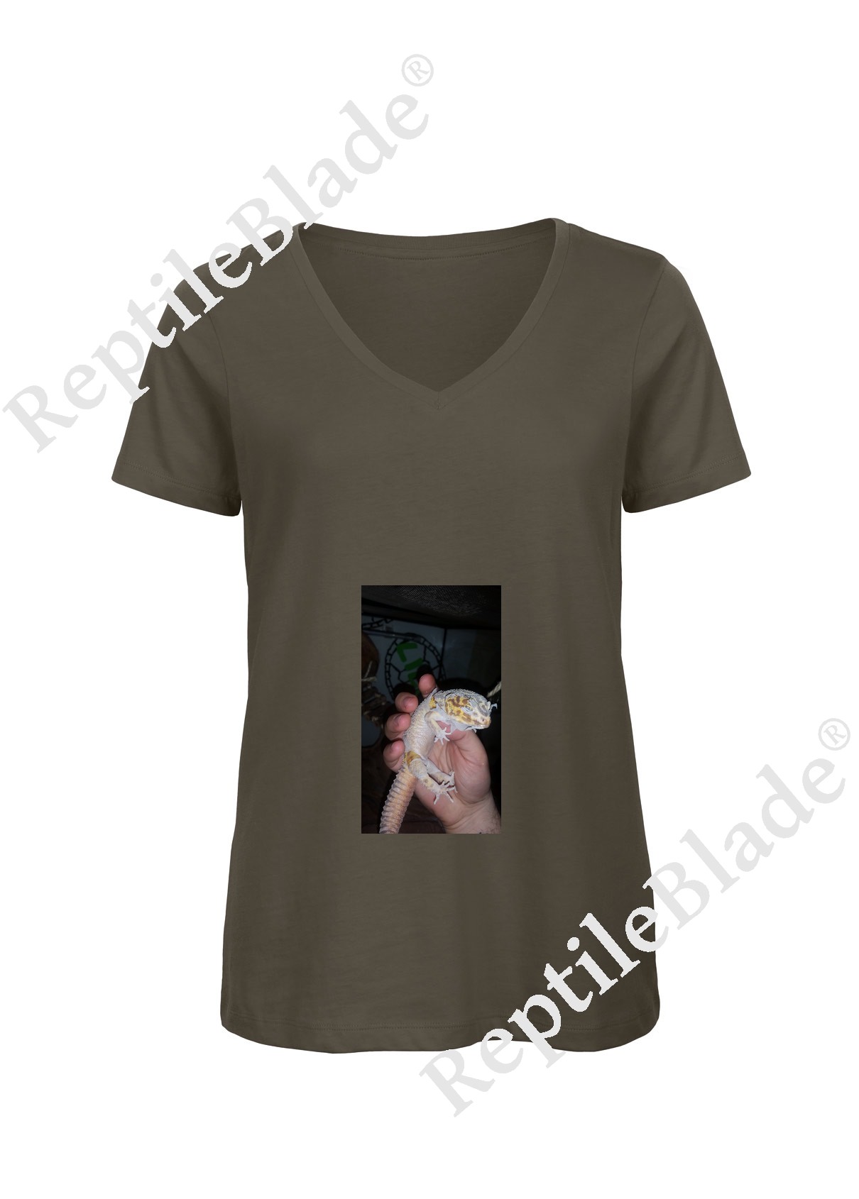 Miniature T-shirt femme col v "Lilo tortues"