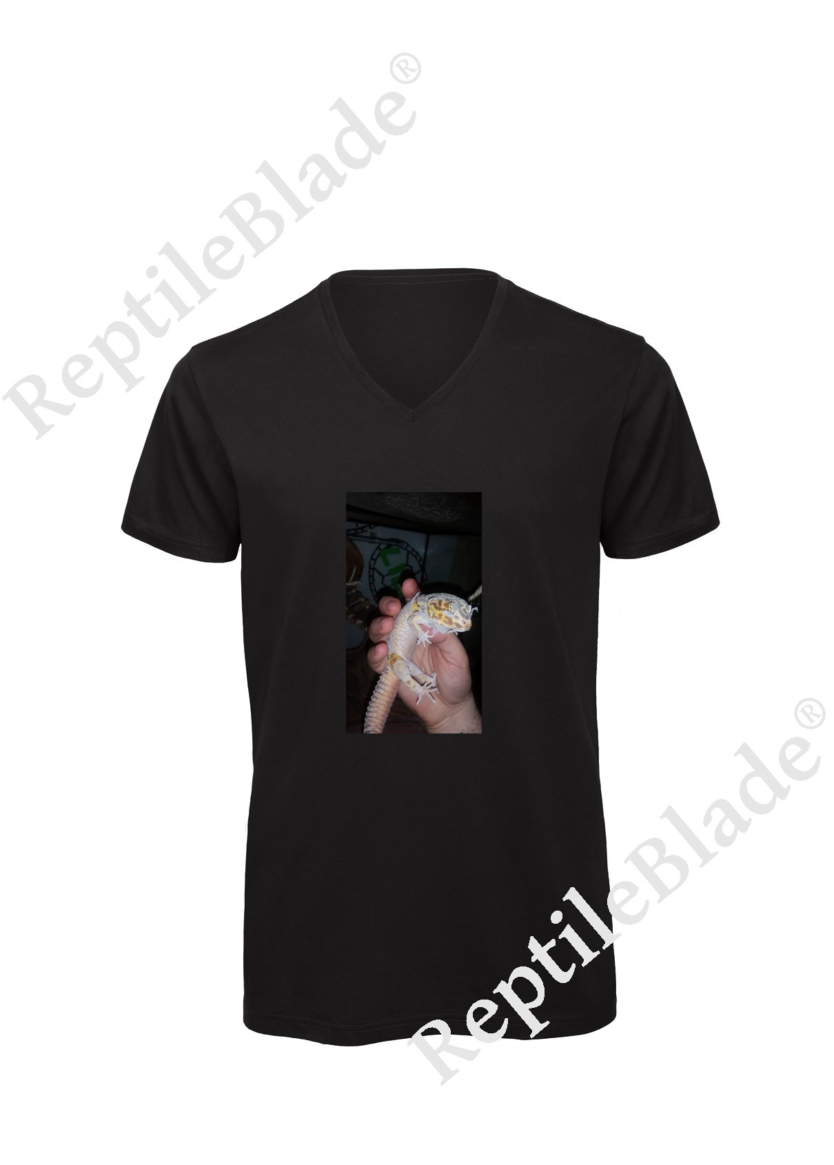 Miniature T-shirt homme col v "Lilo tortues"