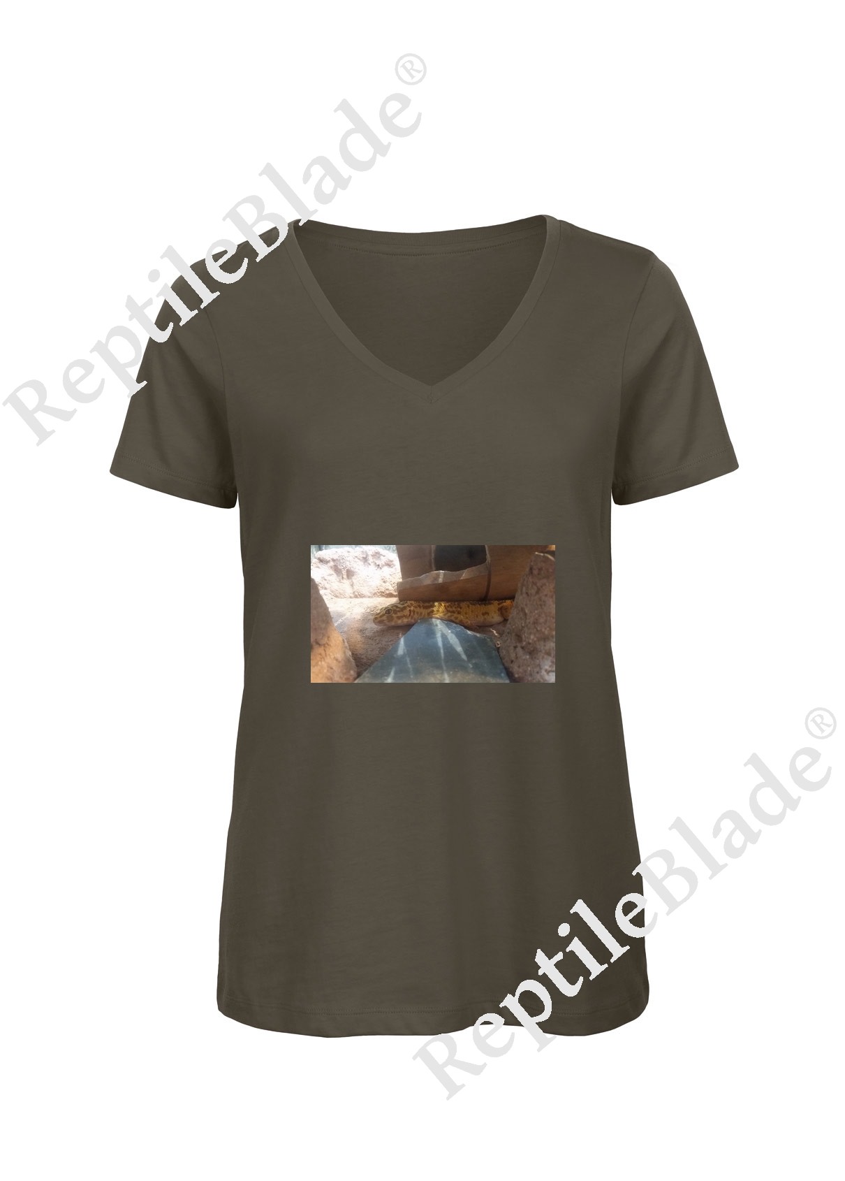 Miniature T-shirt femme col v "Lilo tortues"