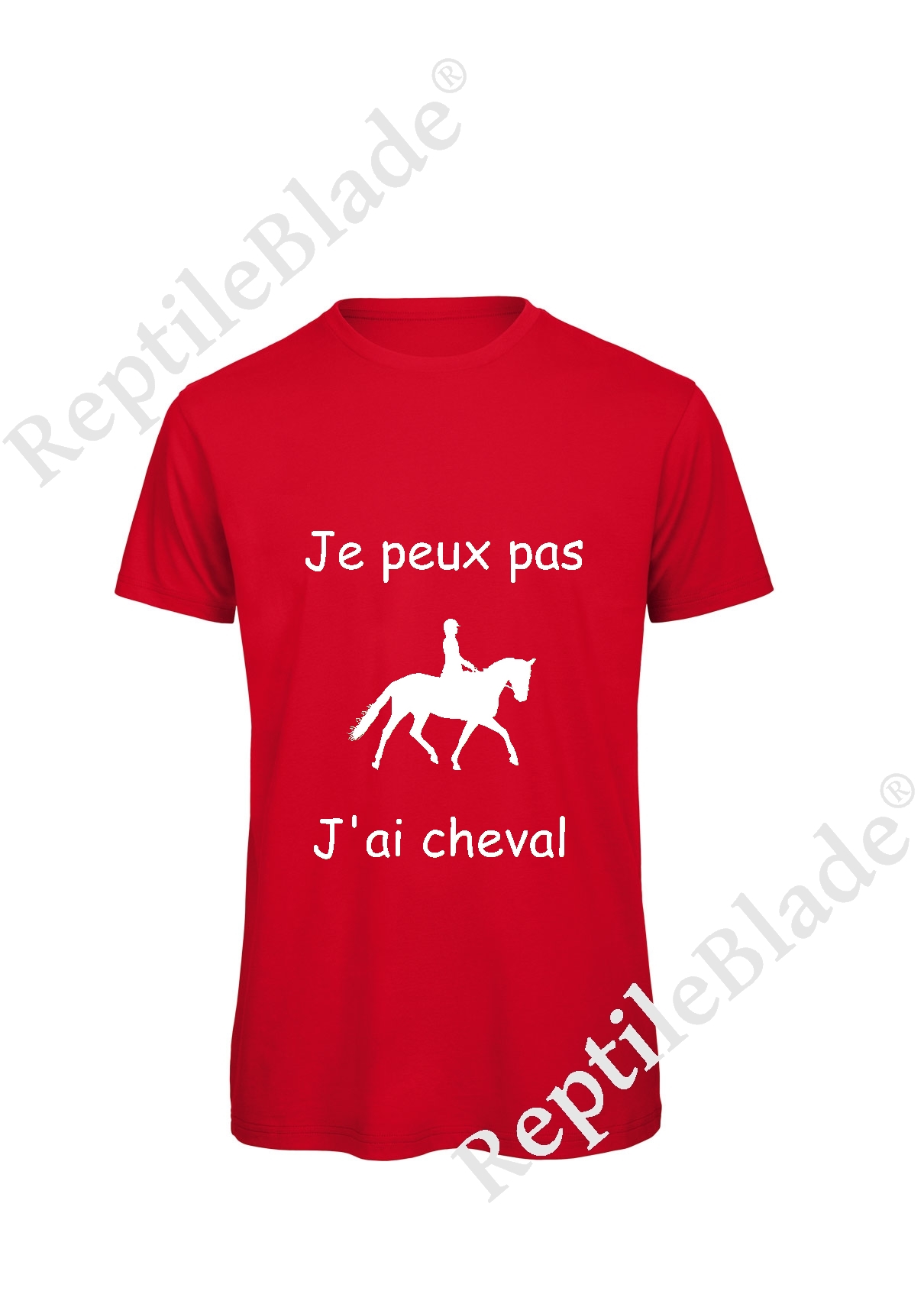 Miniature T-shirt homme "Je peux pas j'ai cheval"