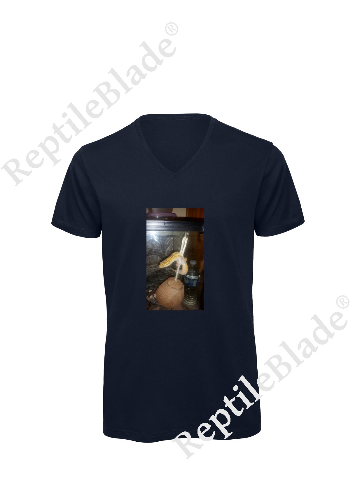 Miniature T-shirt homme col v "Lilo tortues"