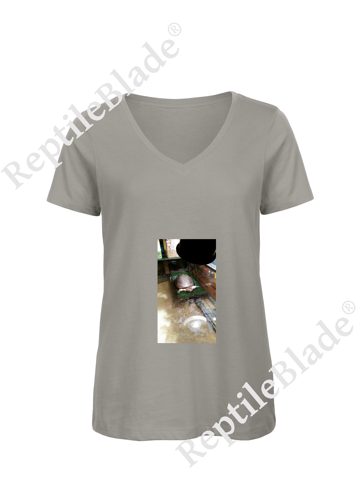 T-shirt femme col v "Lilo tortues"