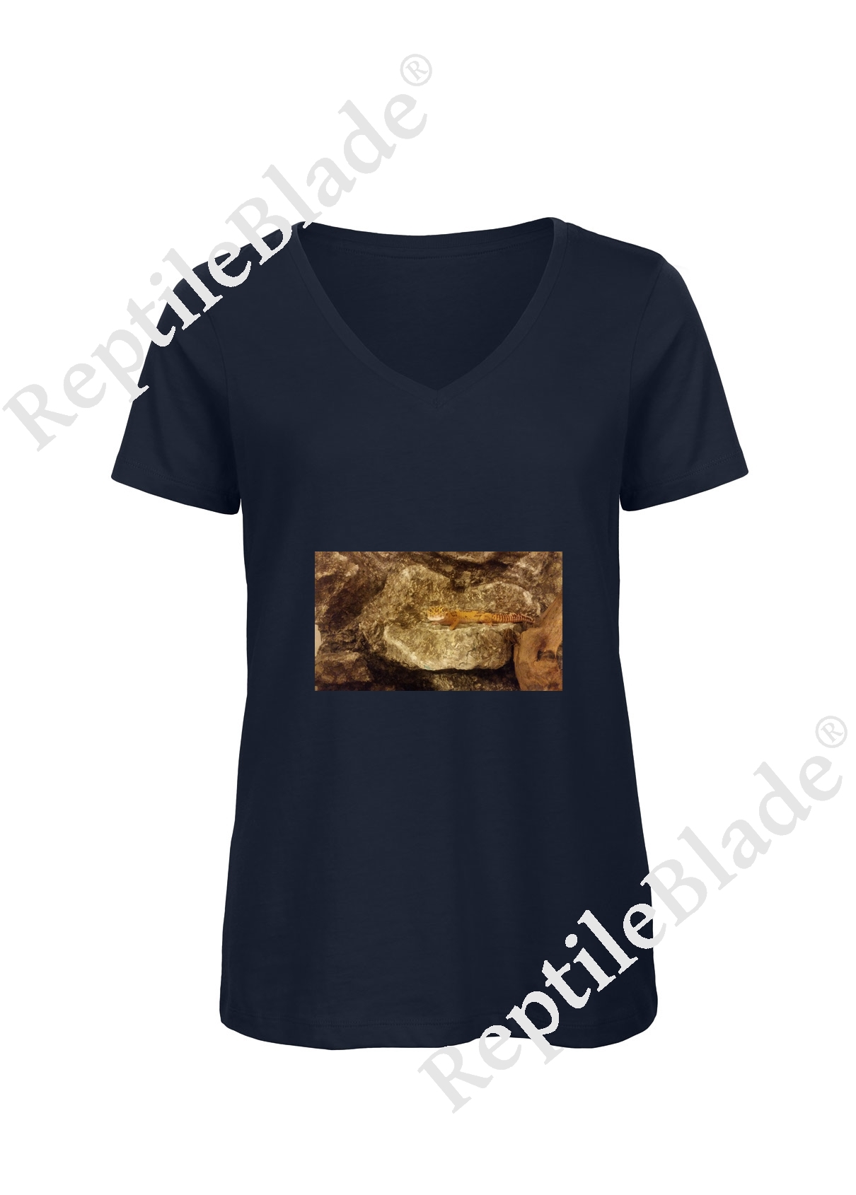 Miniature T-shirt femme col v "Lilo tortues"
