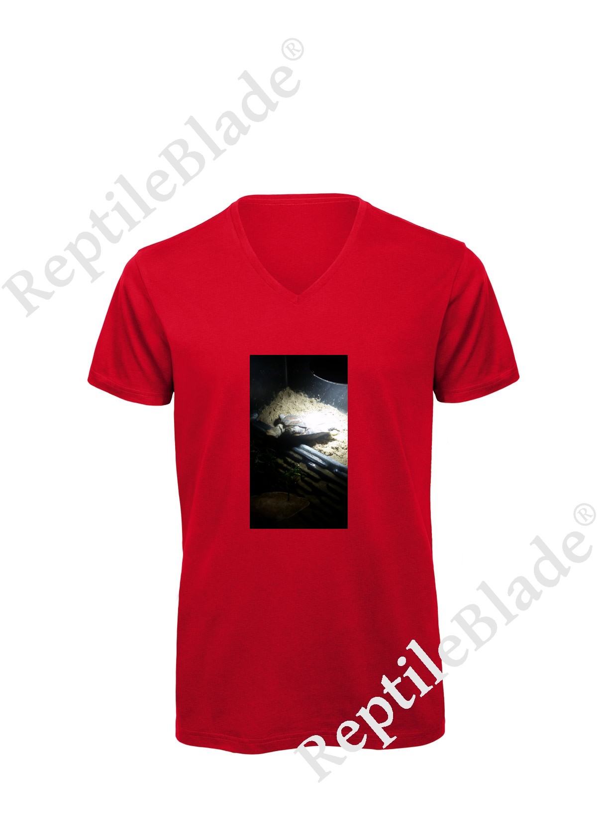 Miniature T-shirt homme col v "Lilo tortues"