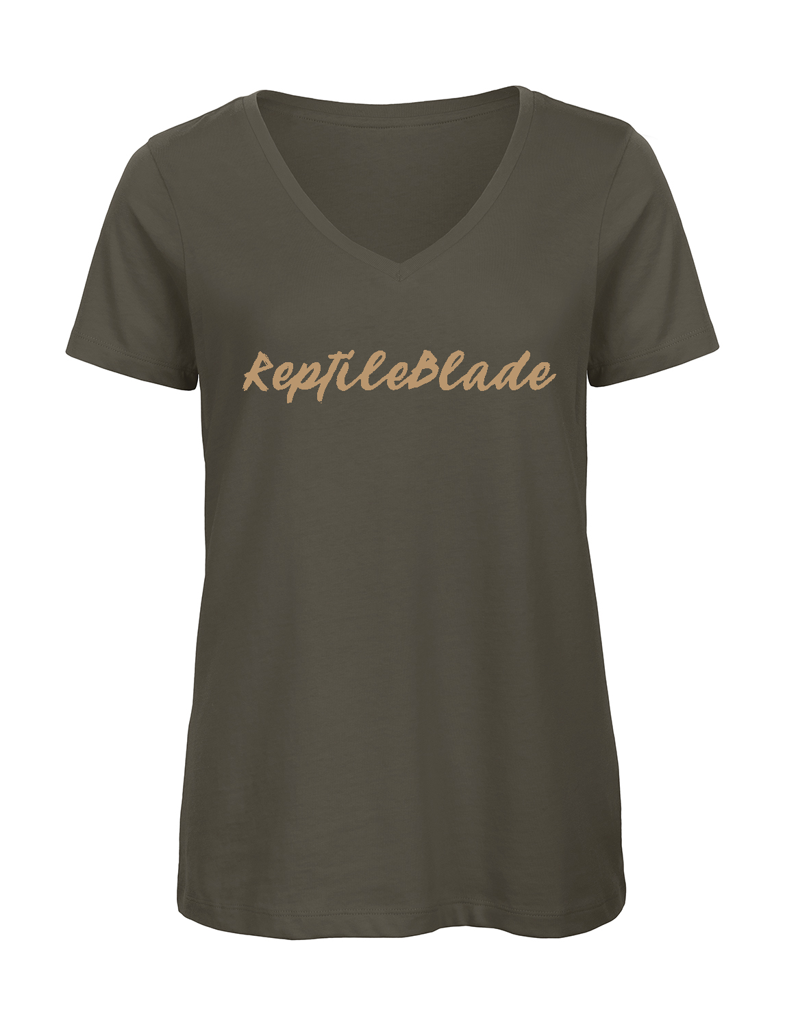 T-shirt femme col v "ReptileBlade"