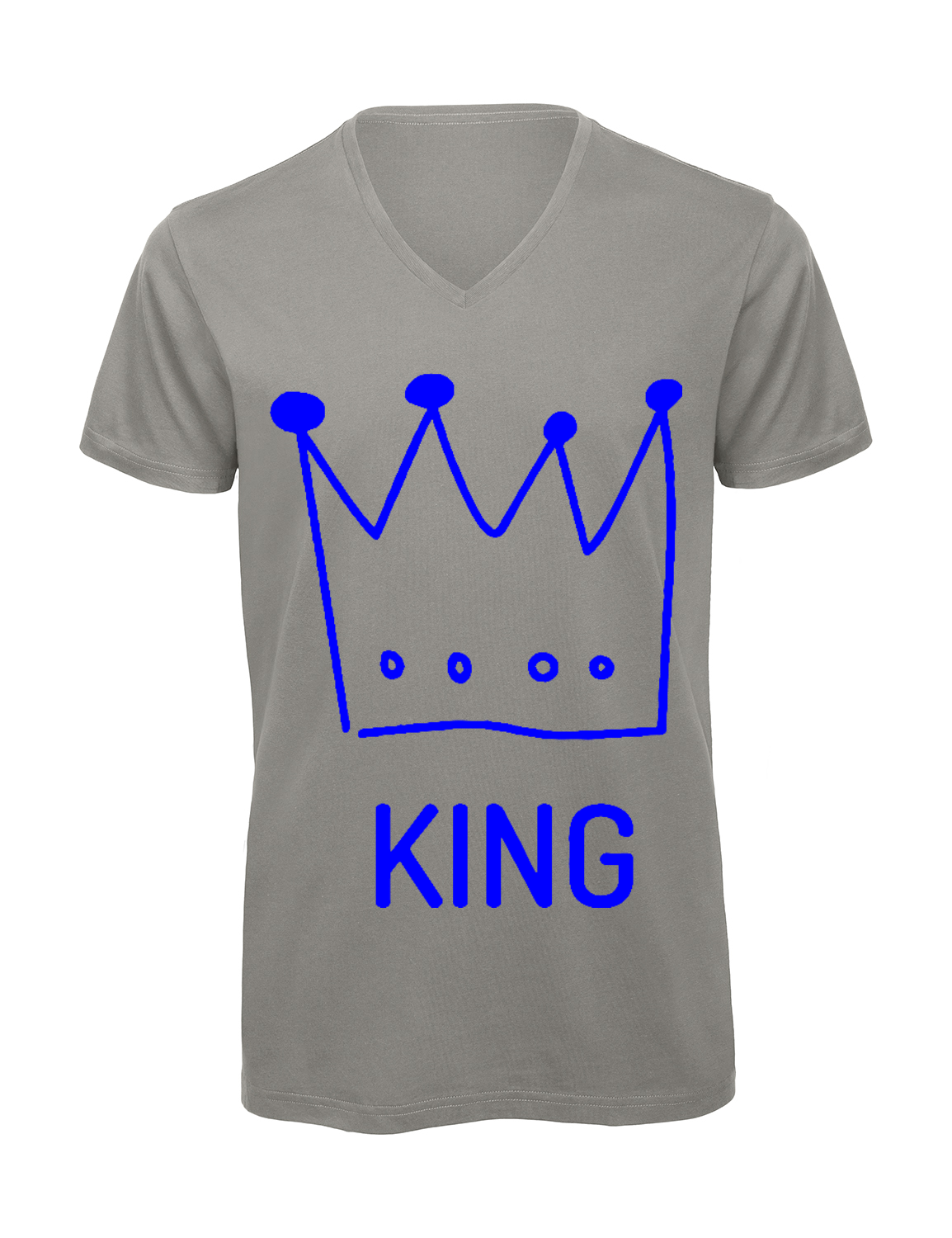 Miniature T-shirt homme col v "king"