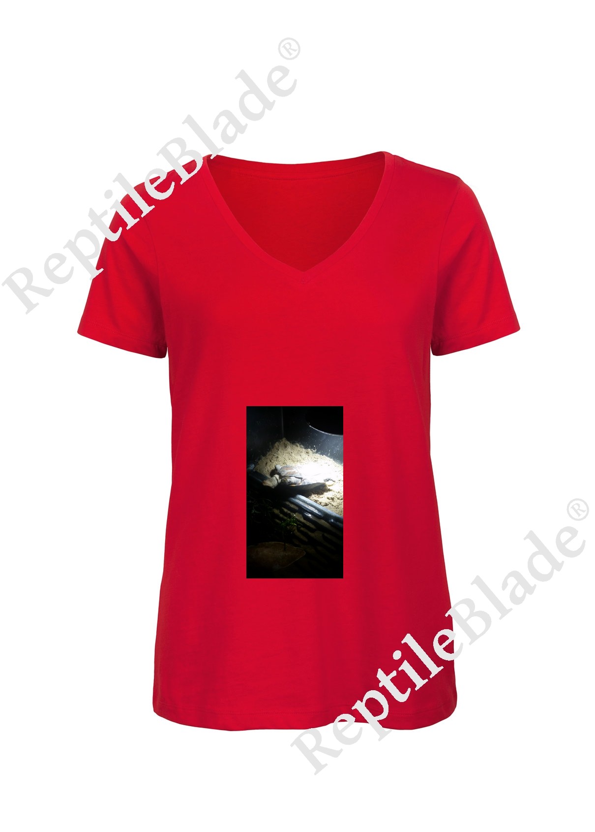 Miniature T-shirt femme col v "Lilo tortues"