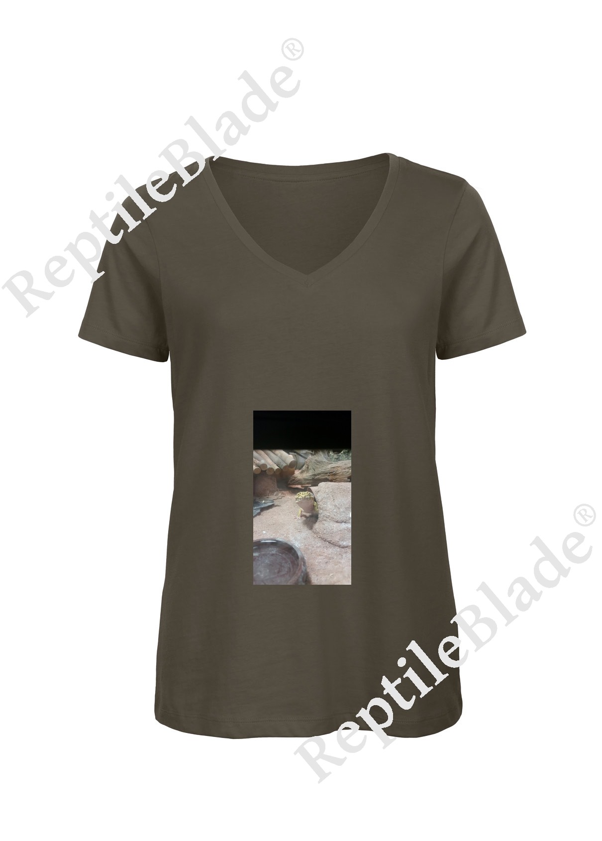 Miniature T-shirt femme col v "Lilo tortues"