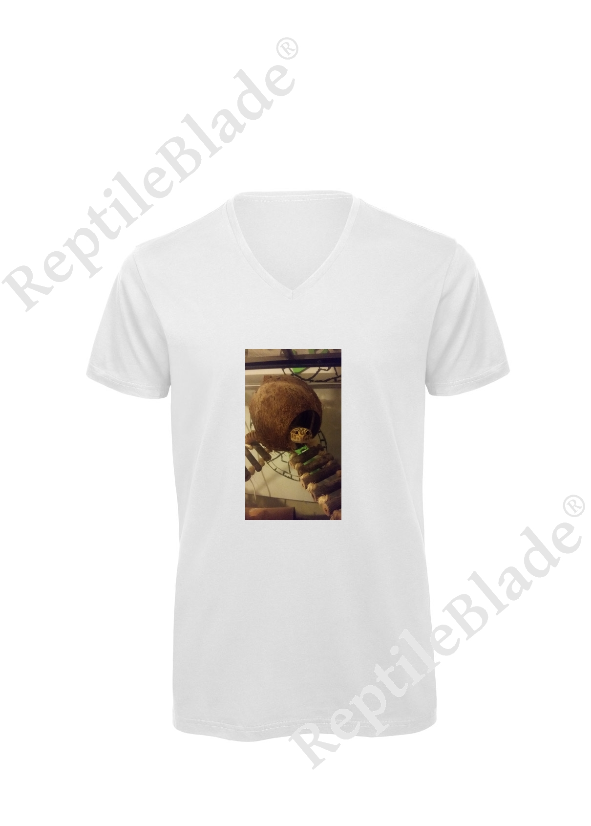 Miniature T-shirt homme col v "Lilo tortues"