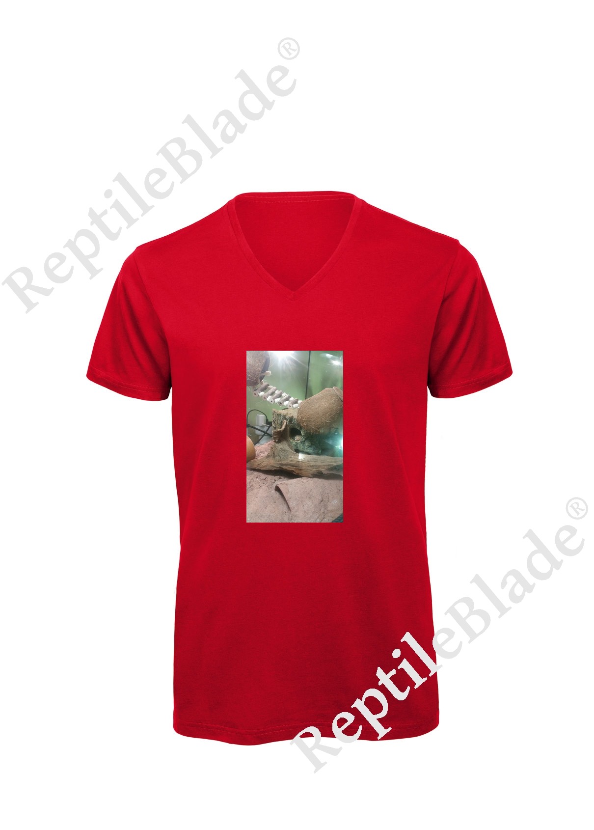 Miniature T-shirt homme col v "Lilo tortues"