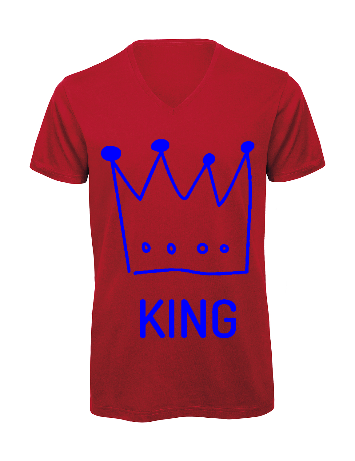 Miniature T-shirt homme col v "king"