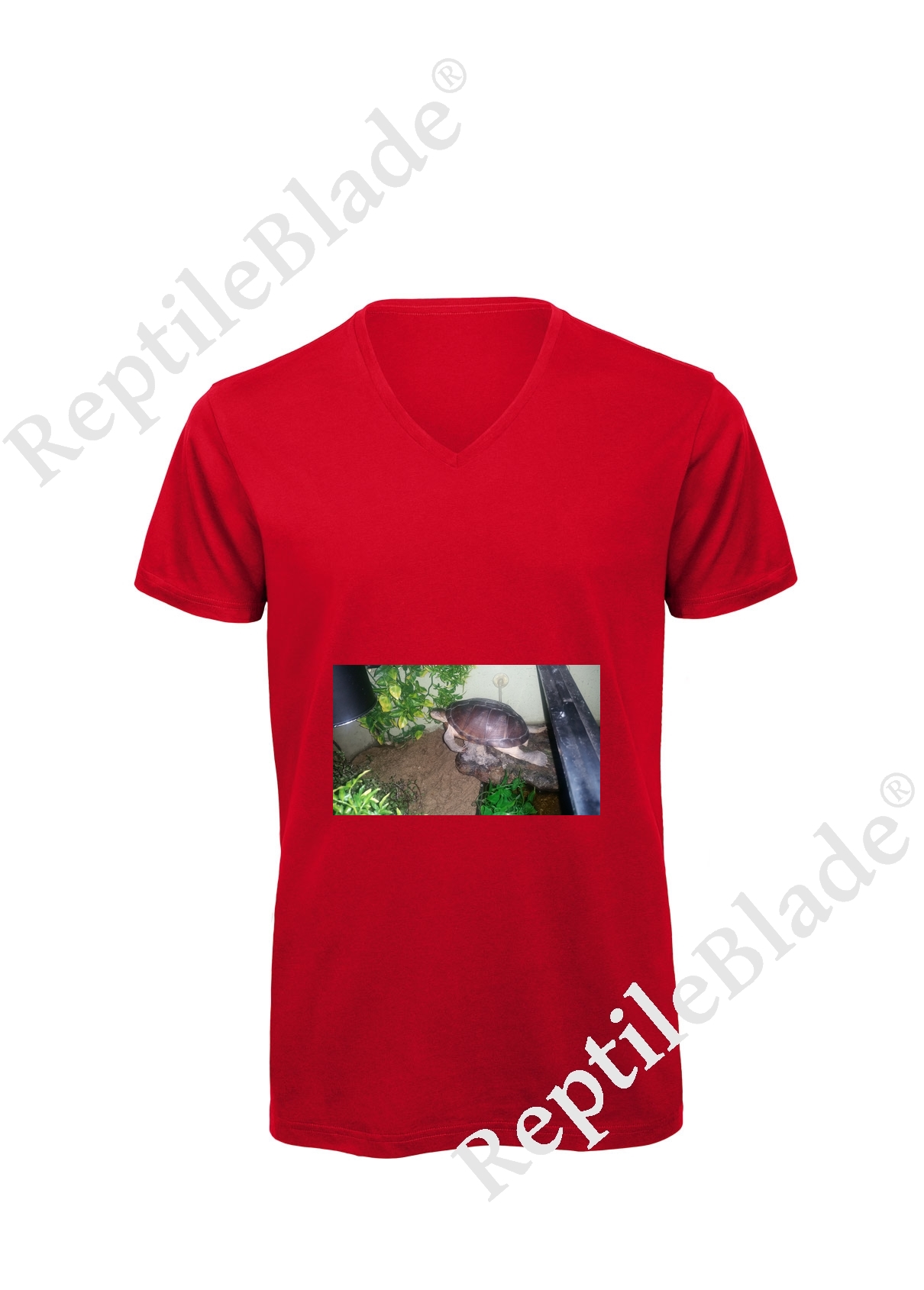 Miniature T-shirt homme col v "Lilo tortues"