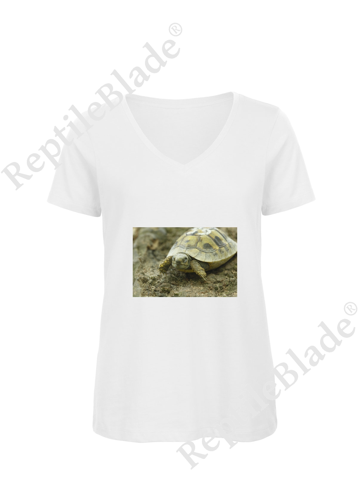 Miniature T-shirt femme col v "Lilo tortues"