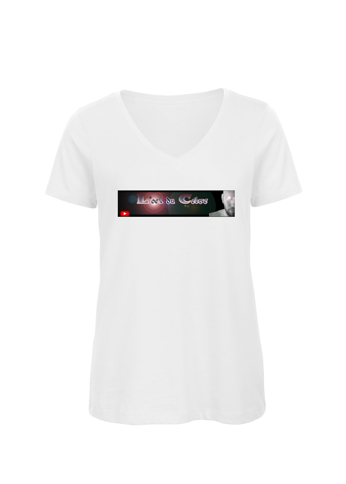 Miniature T-shirt femme col v "l'oeil du celte"
