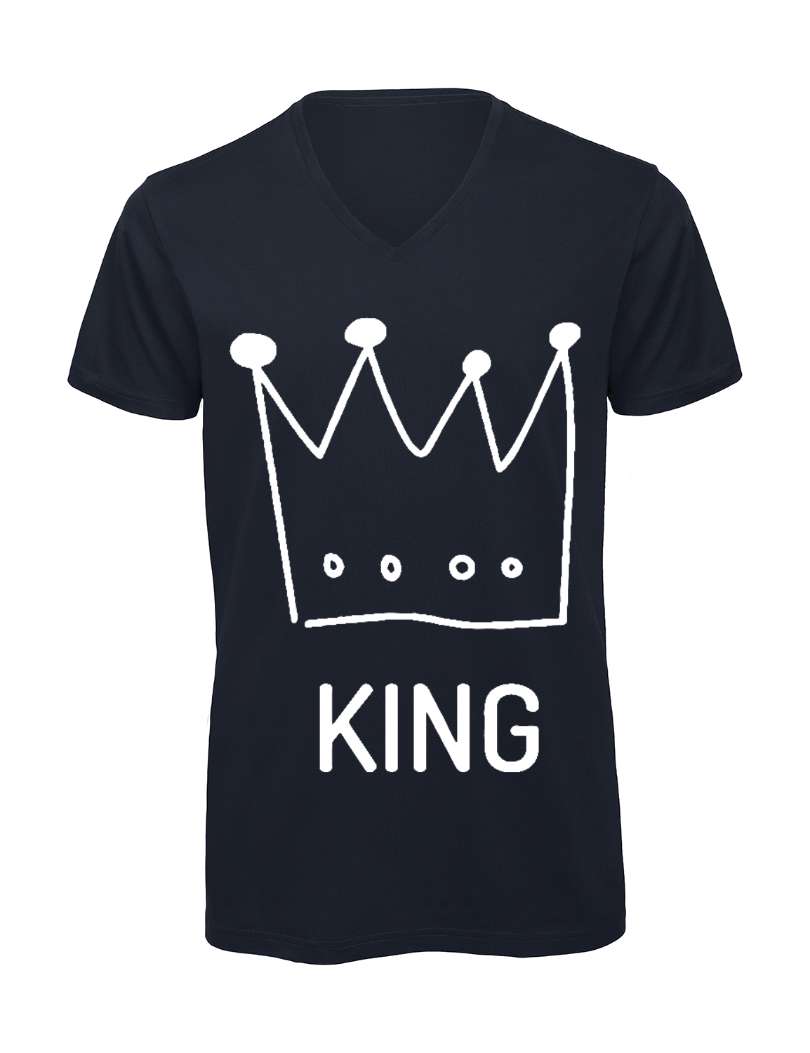 Miniature T-shirt homme col v "king"