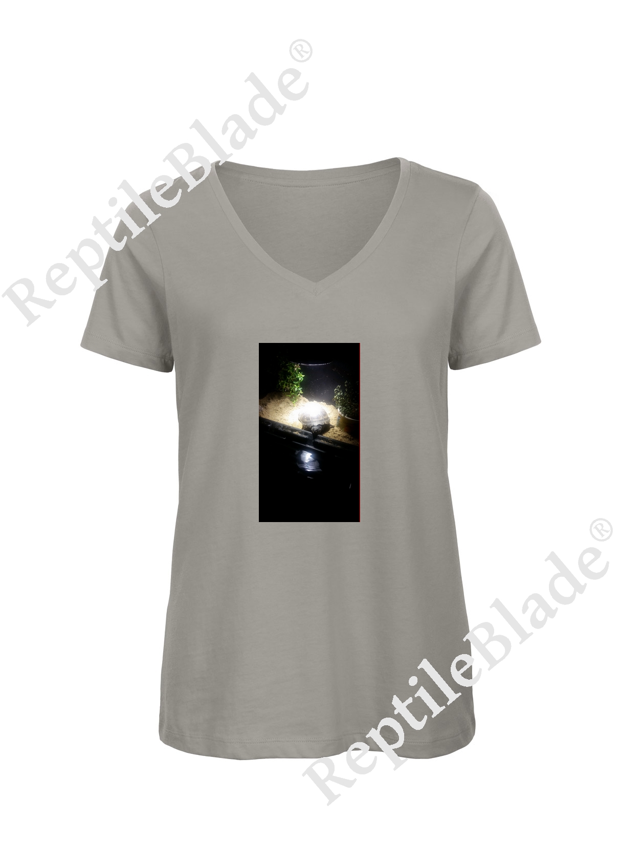 T-shirt femme col v "Lilo tortues"
